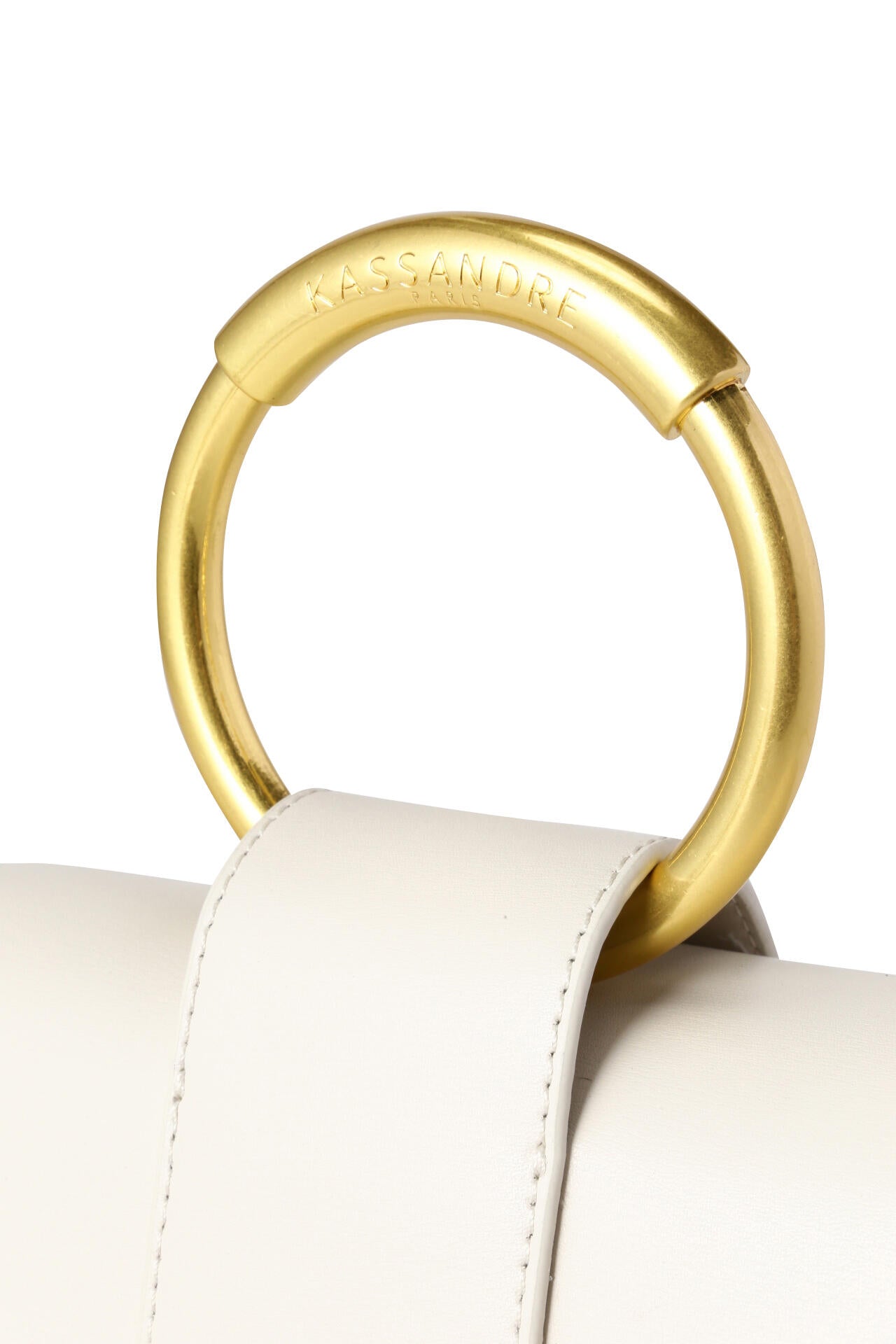 【KASSANDRE Paris】GAIA Small Round Gold Metal Hnadle Bag