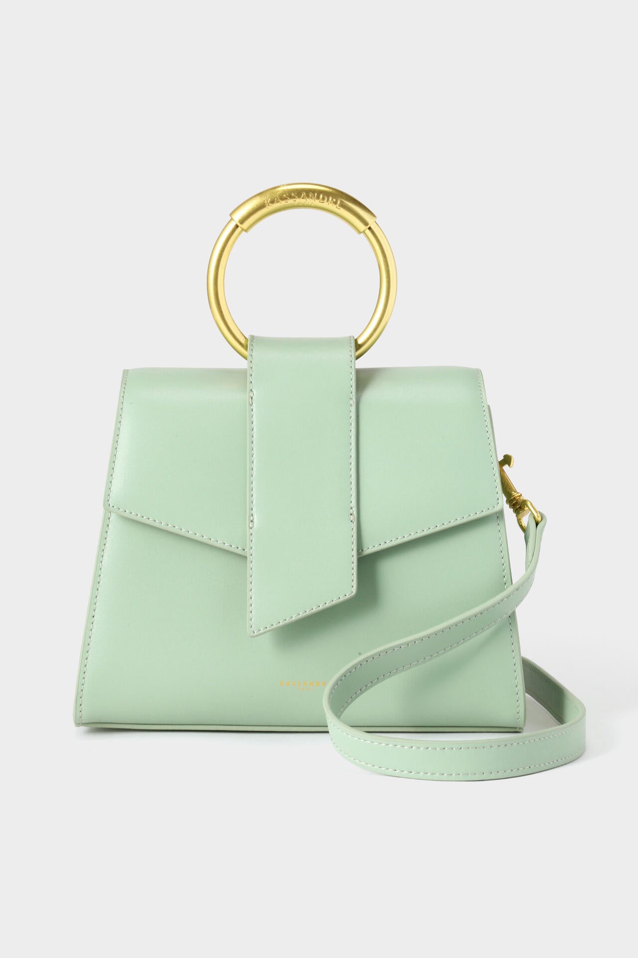 【KASSANDRE Paris】GAIA Small Round Gold Metal Hnadle Bag