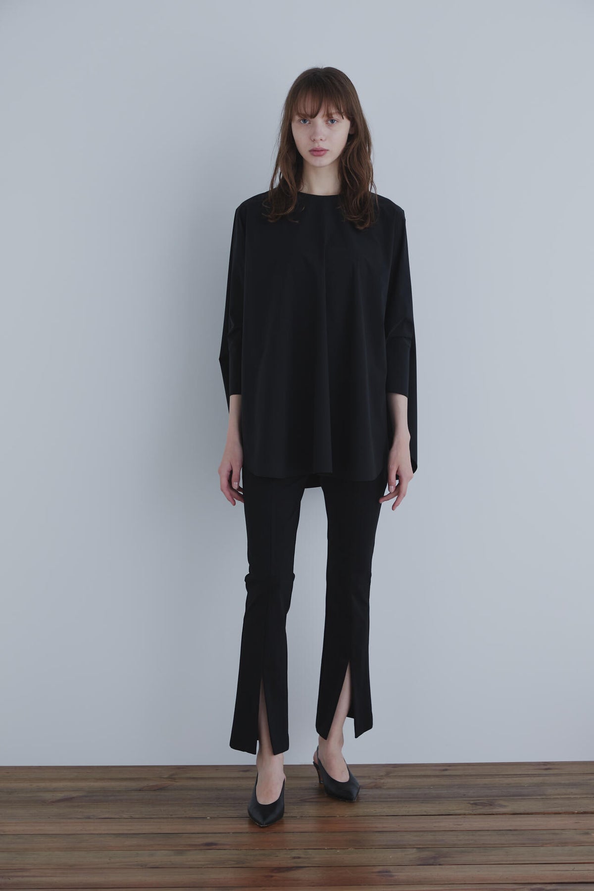 【EC限定】ハイストレッチフロントスリットパンツ(+10cm丈)