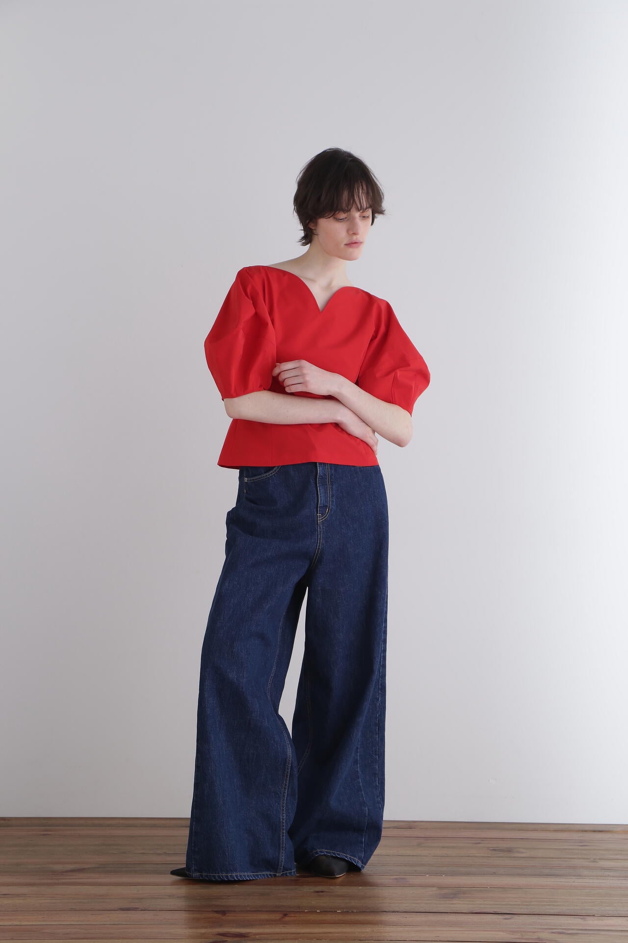 バックメッシュSOLOTEXブラウス
