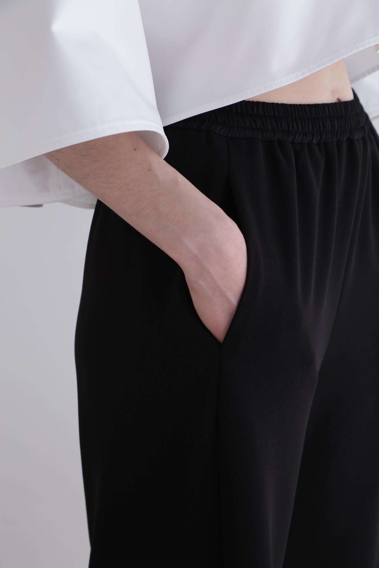 【EC限定/00サイズ】ストレッチジョーゼットパンツ