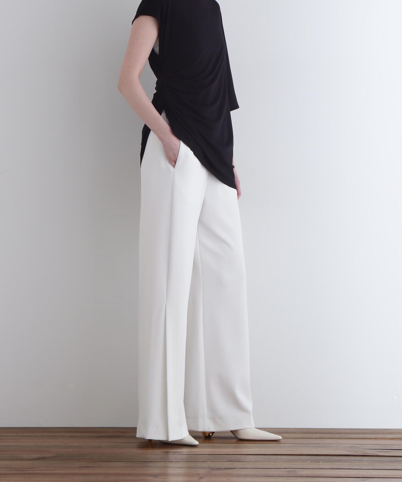 【EC限定/00サイズ】ストレッチジョーゼットパンツ