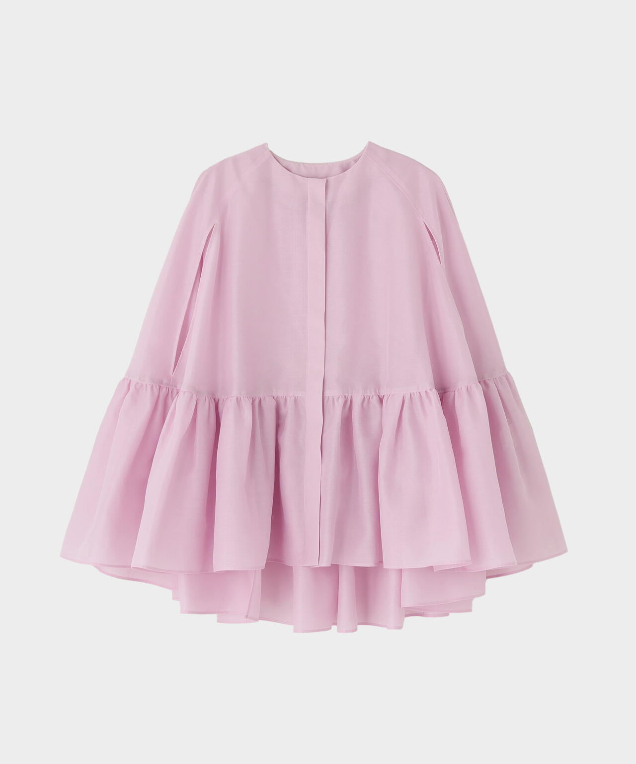 シアーオーガンジーケープブラウス