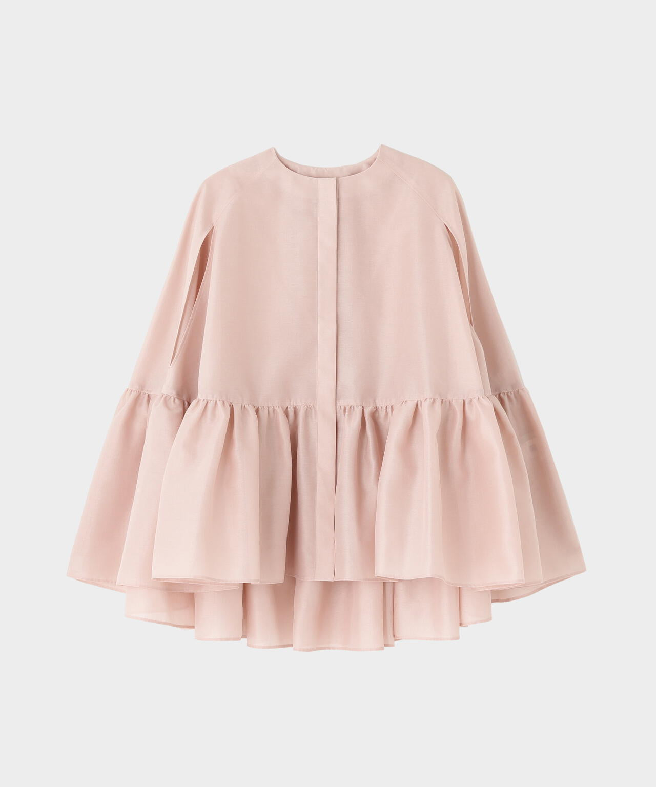 シアーオーガンジーケープブラウス