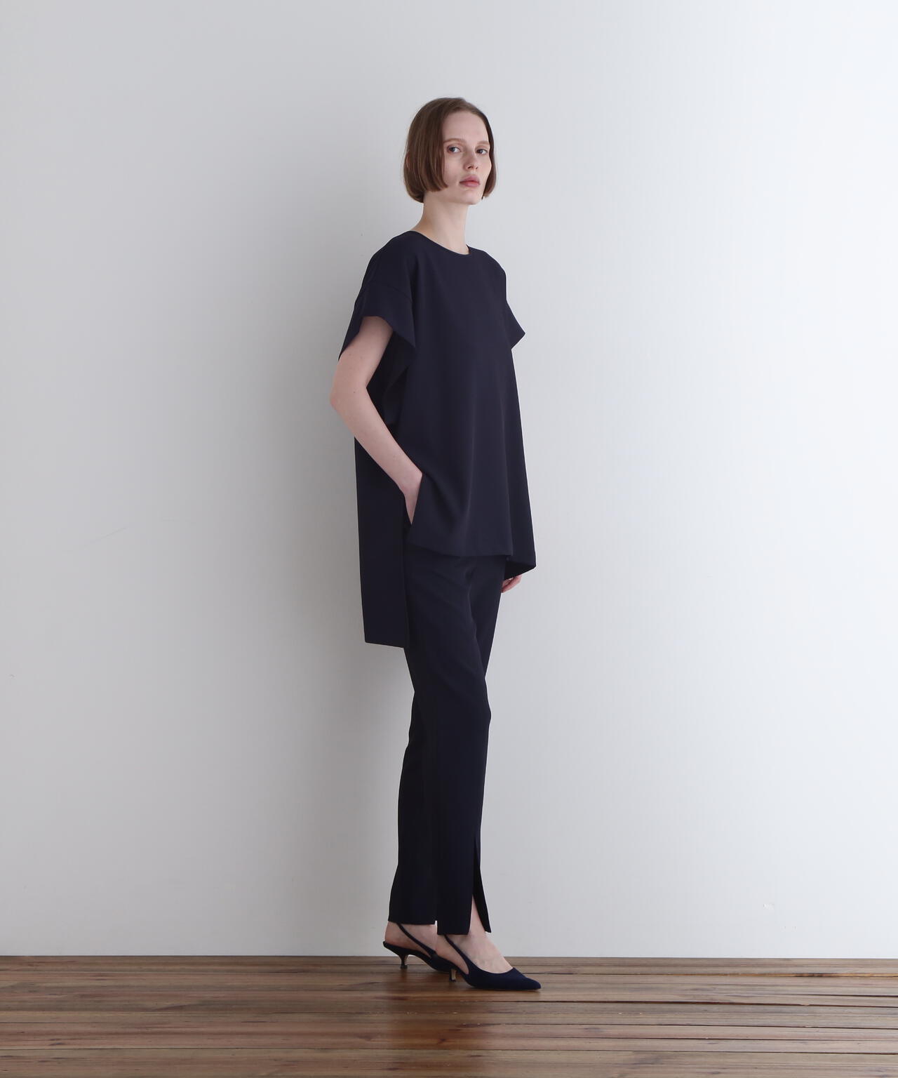 2WAYツイルブラウス