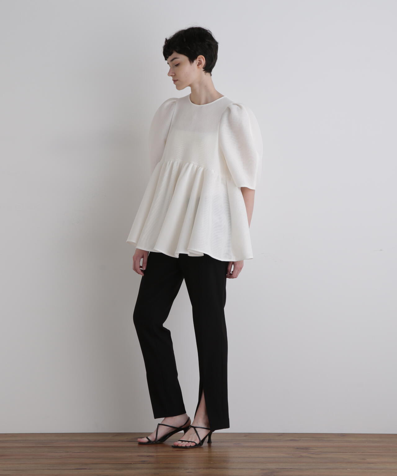 メッシュダンボールブラウス