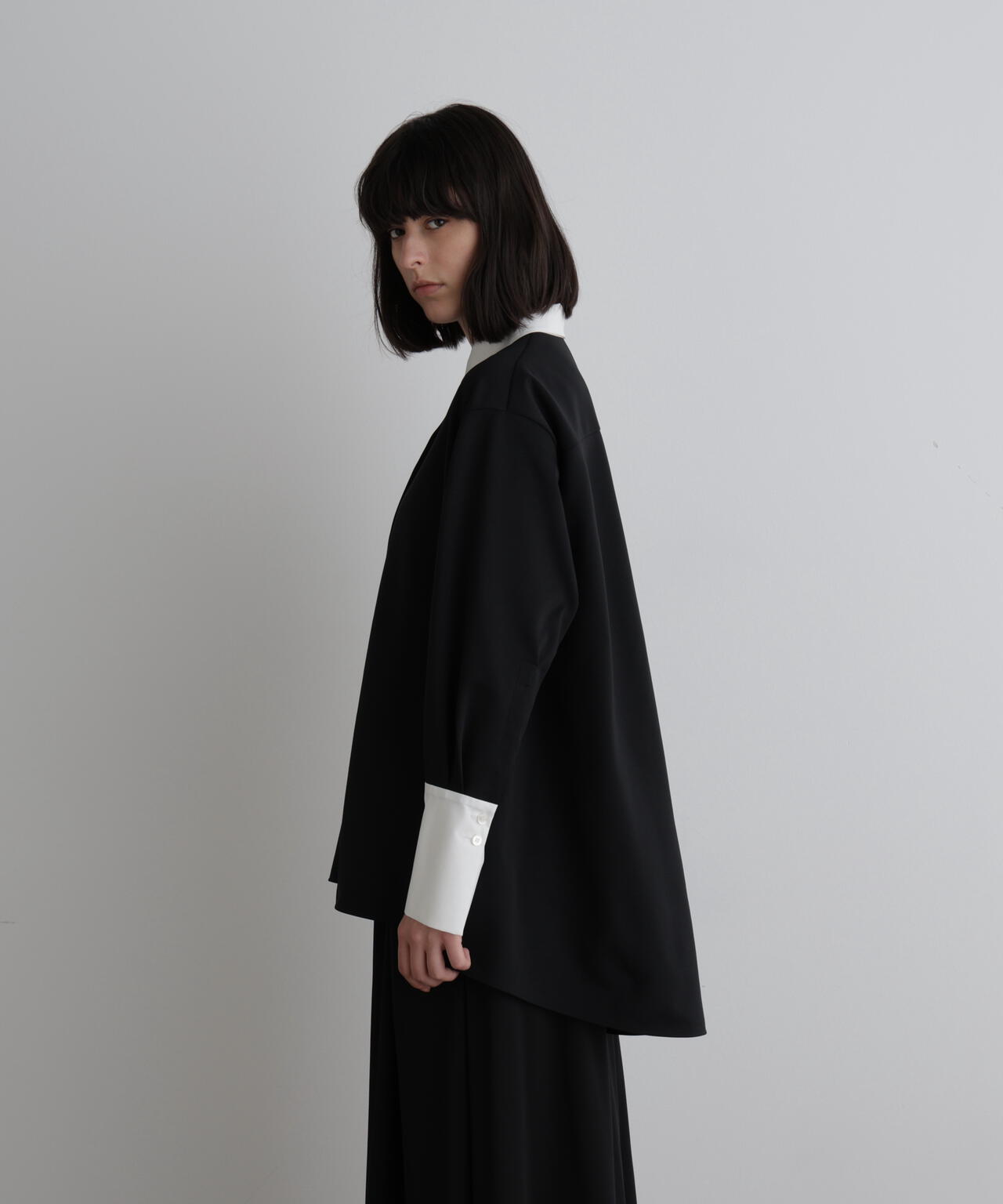 バイカラーテントブラウス