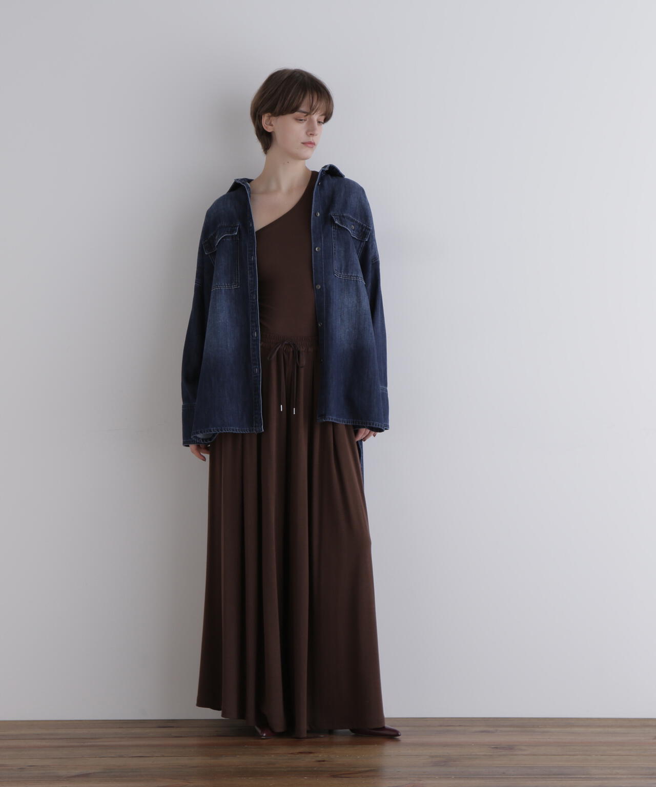 ウォッシュドデニムシャツA