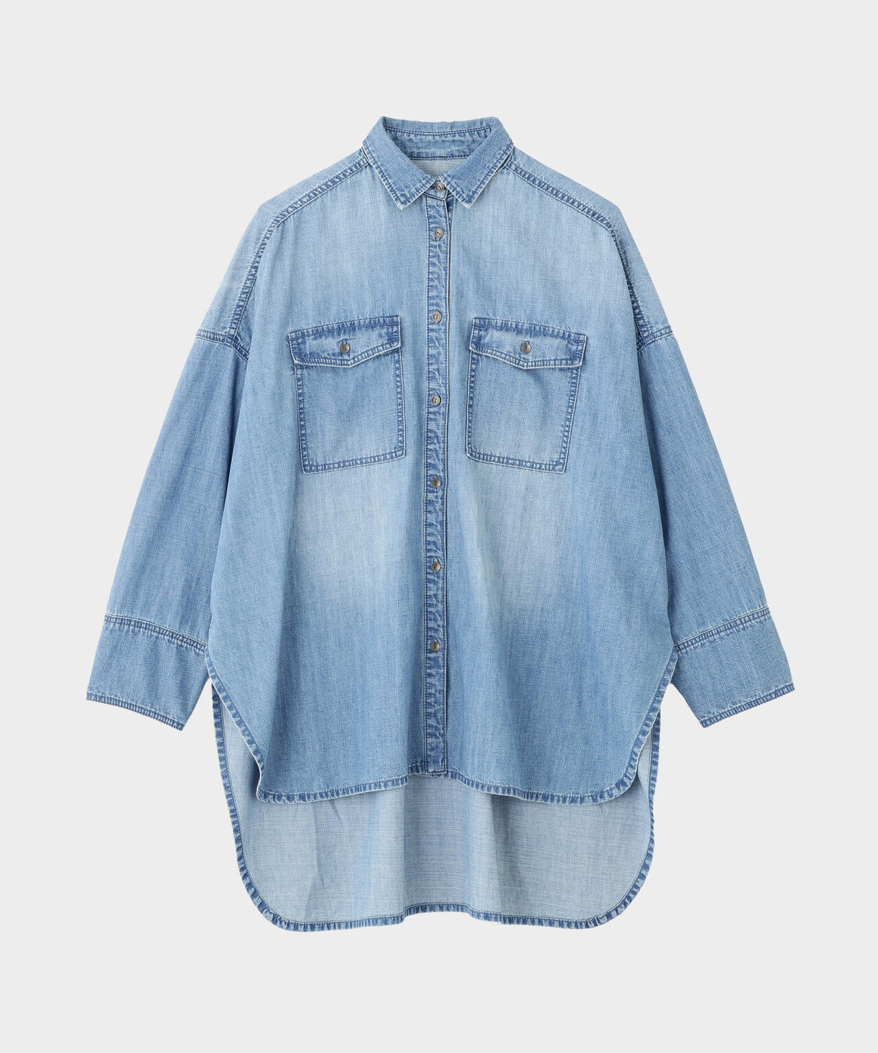 ウォッシュドデニムシャツB