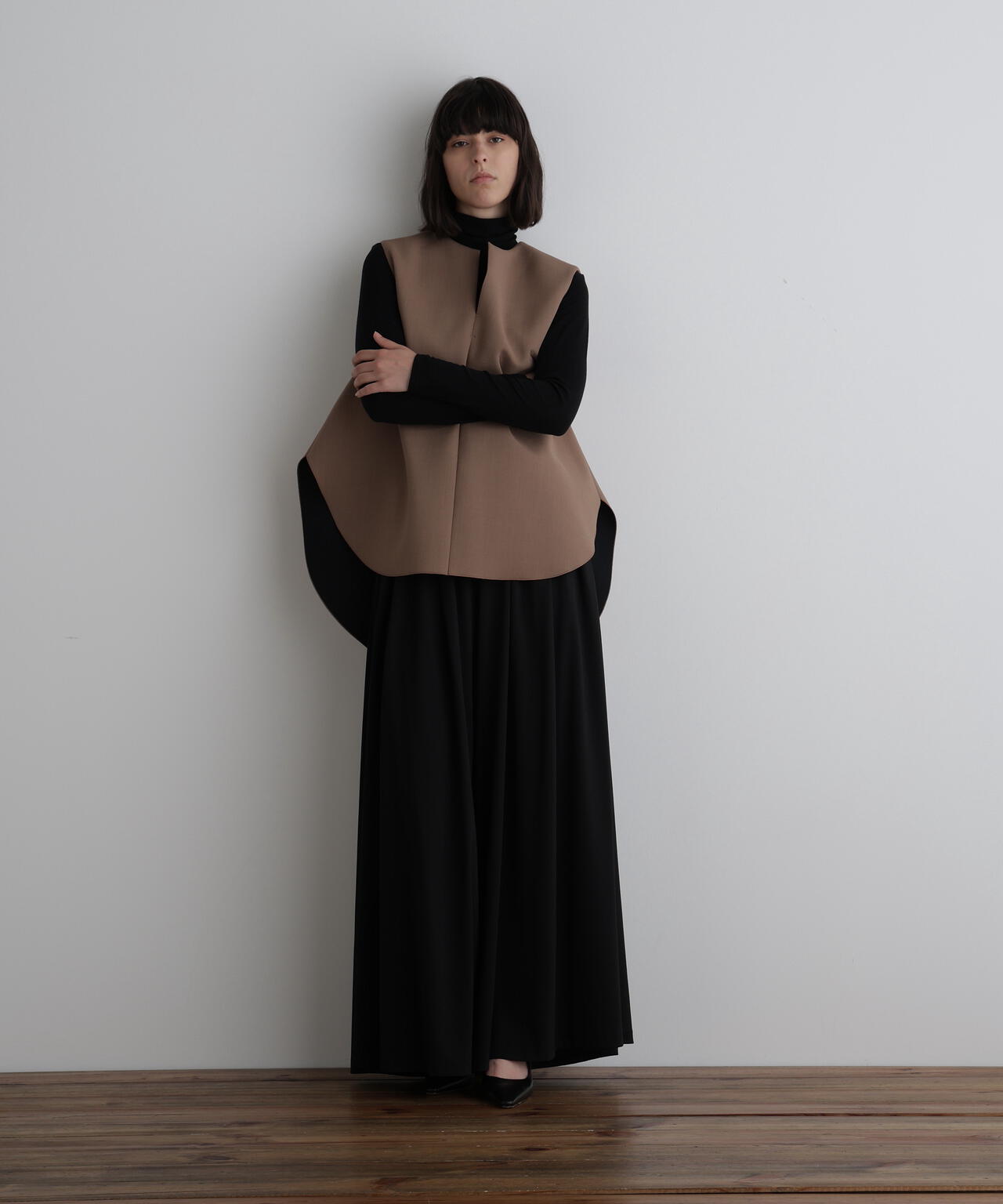 ライトボンディングノースリーブジレブラウス