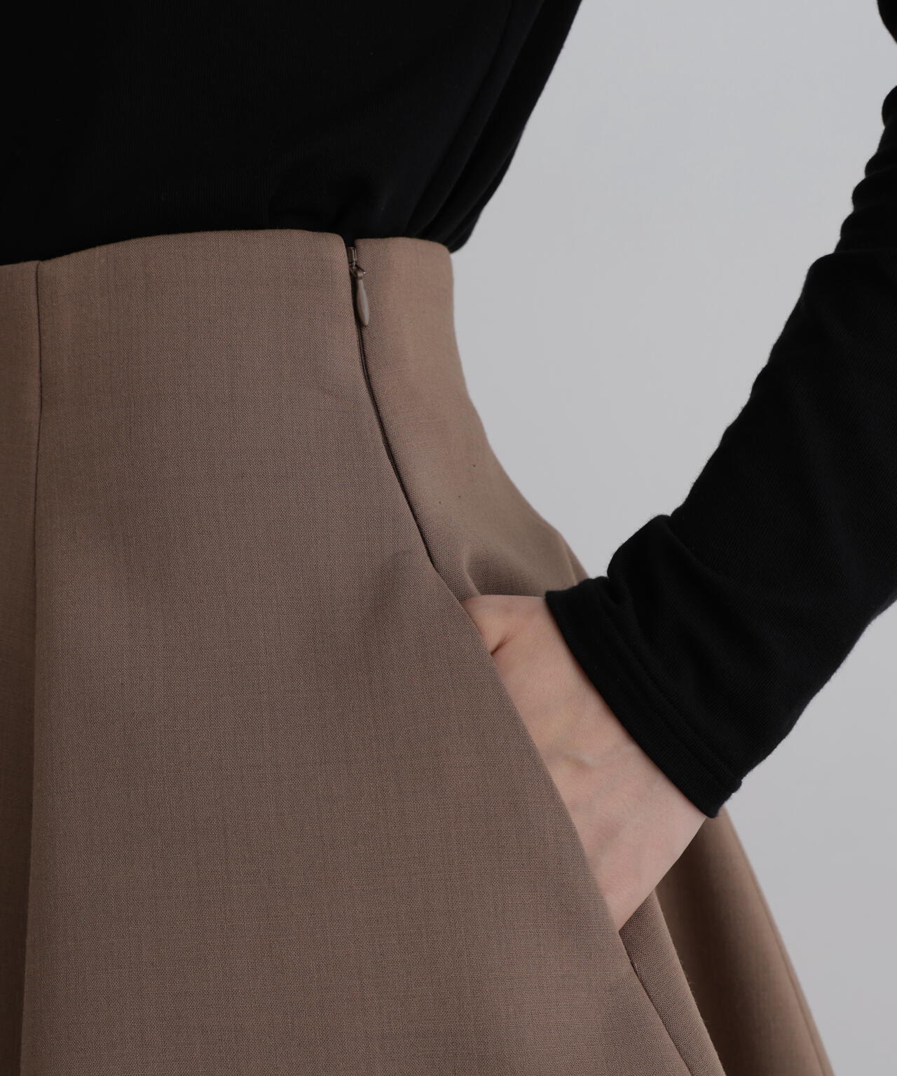 ライトボンディングハイウエストフレアスカート