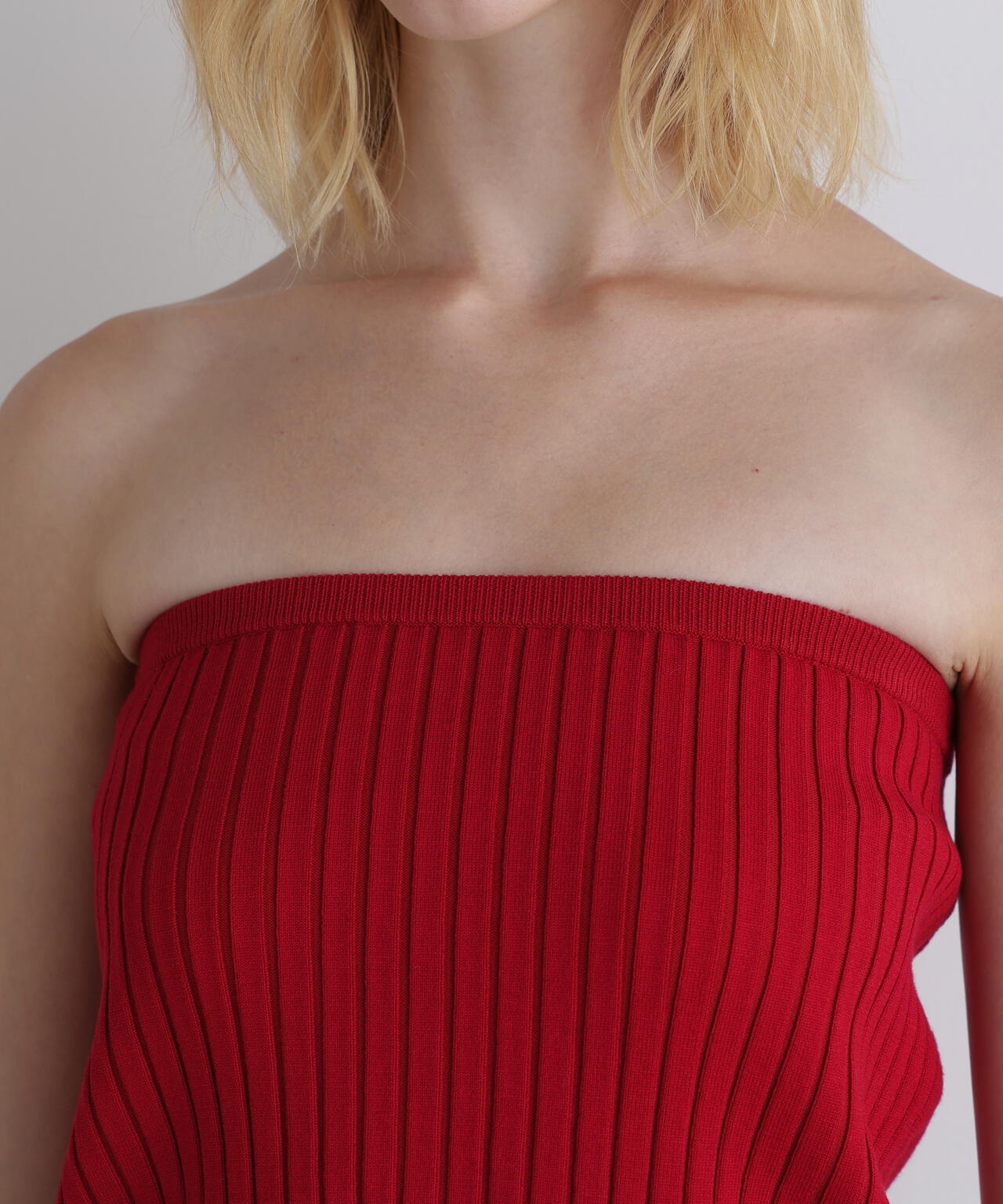 リブニットスカートパンツ