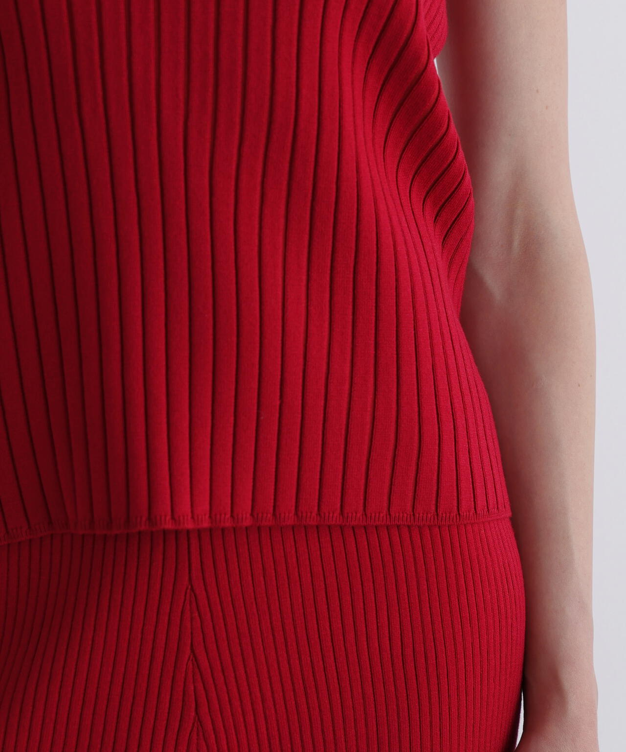 リブニットスカートパンツ