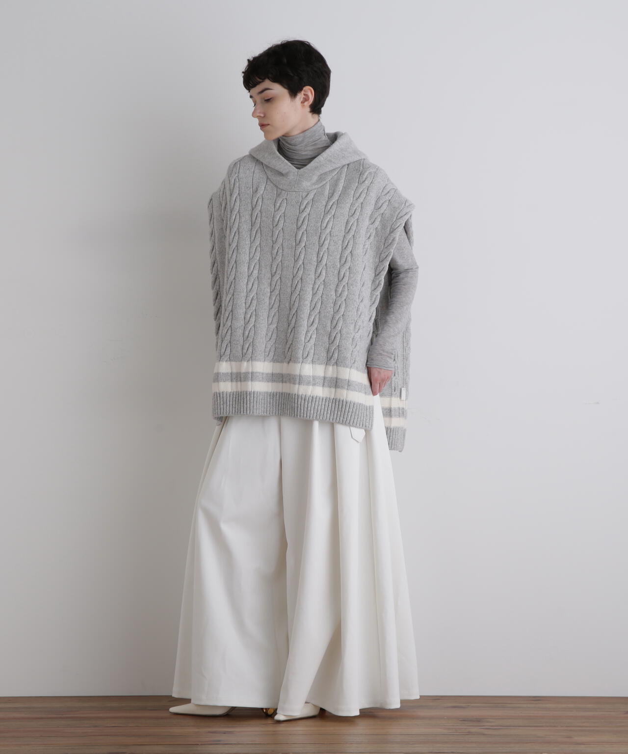 ハイウエストワイドパンツ