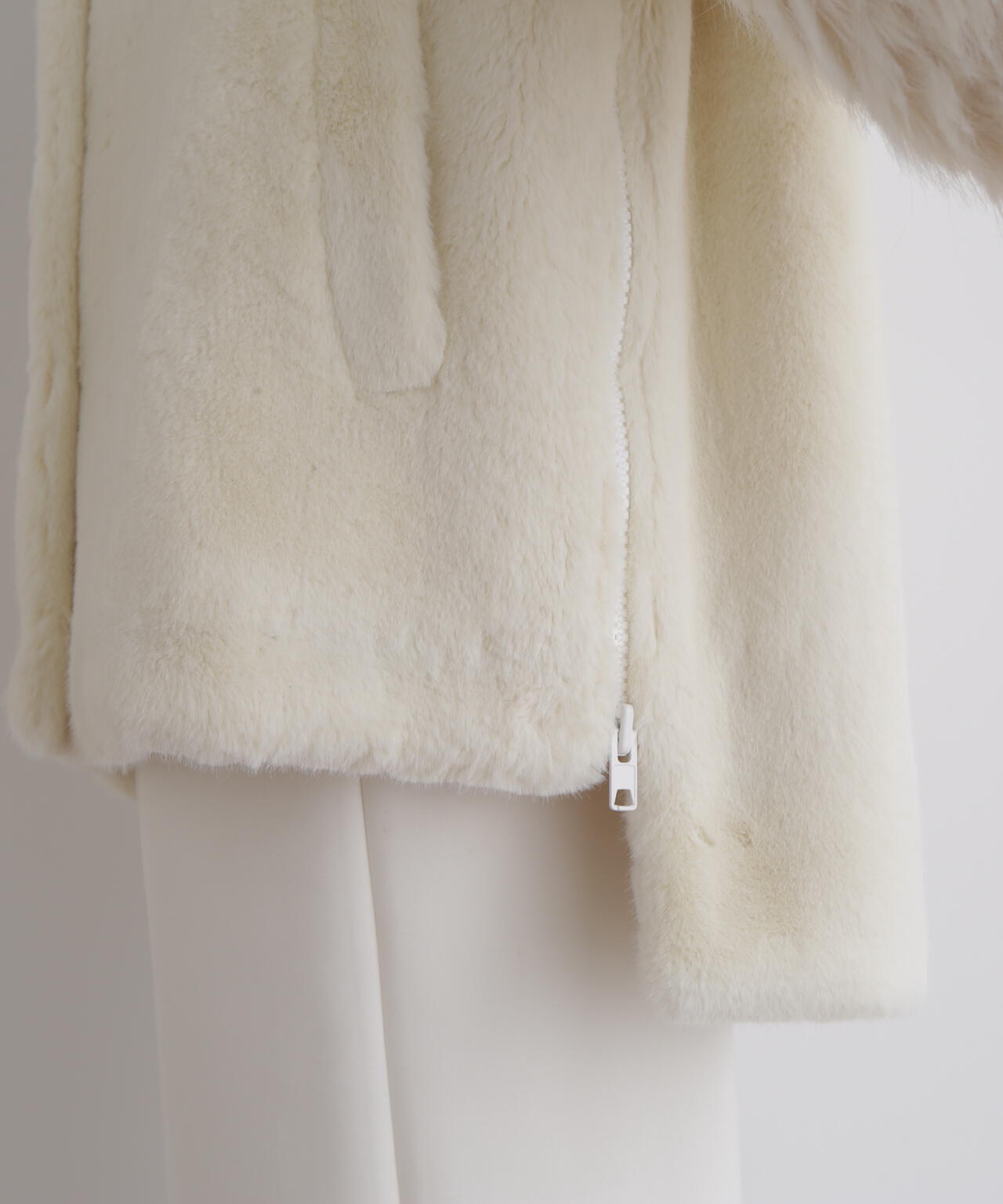 フェイクファーコンビジャケット