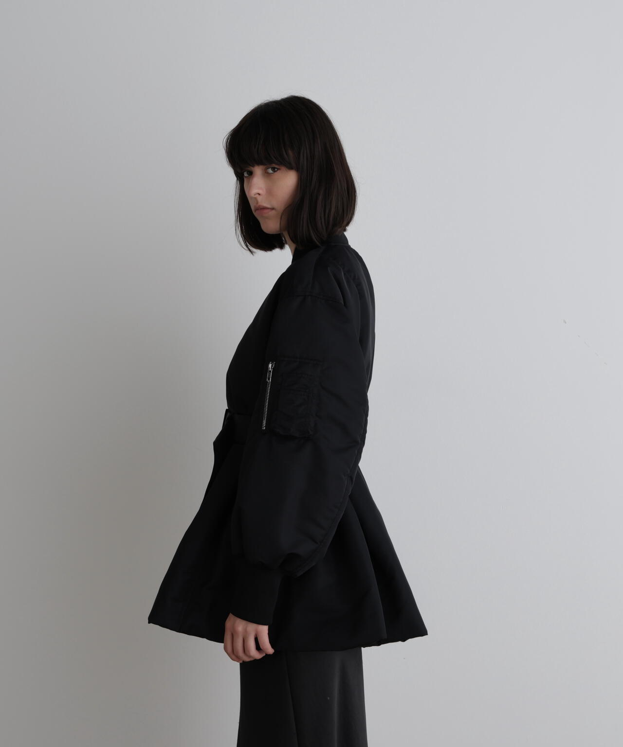 ナイロンウエストベルトパフィージャケット