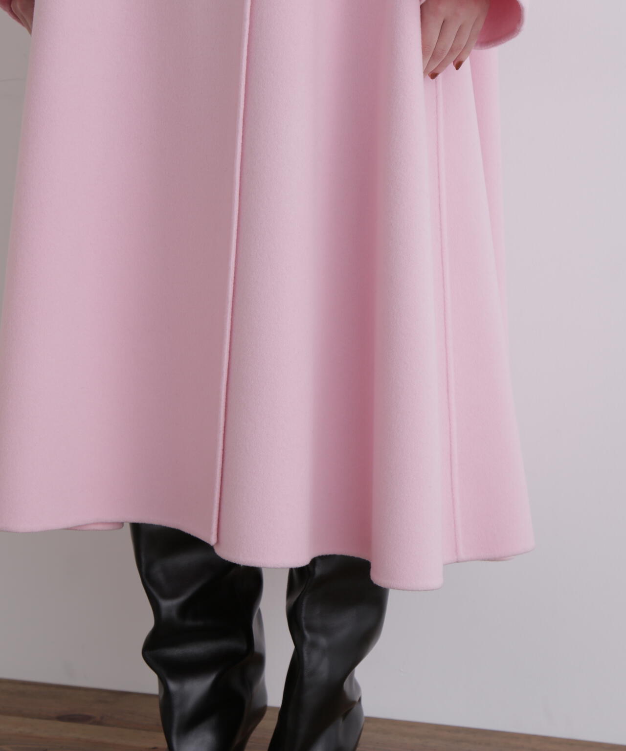 ソフトウールリバースタンドカラーコート