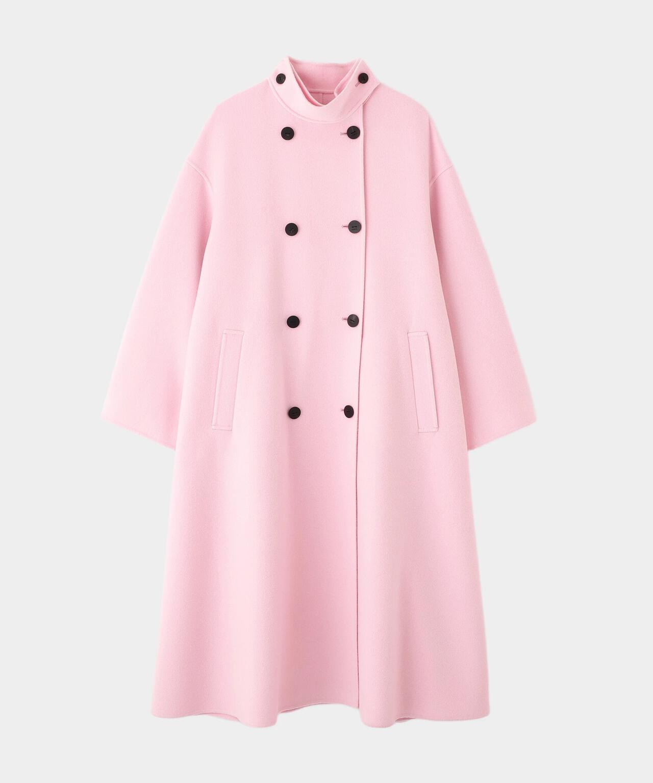 ソフトウールリバースタンドカラーコート