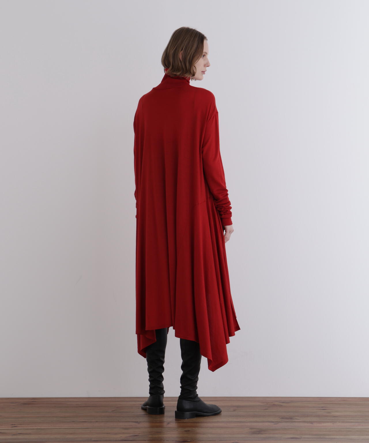 ウールジャージーコンビカットソー