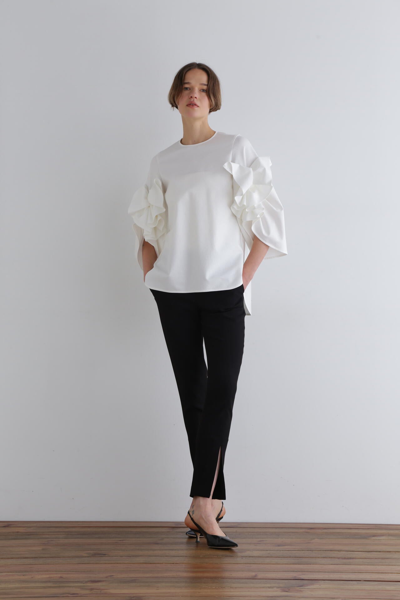 ハイストレッチポンチカットソー