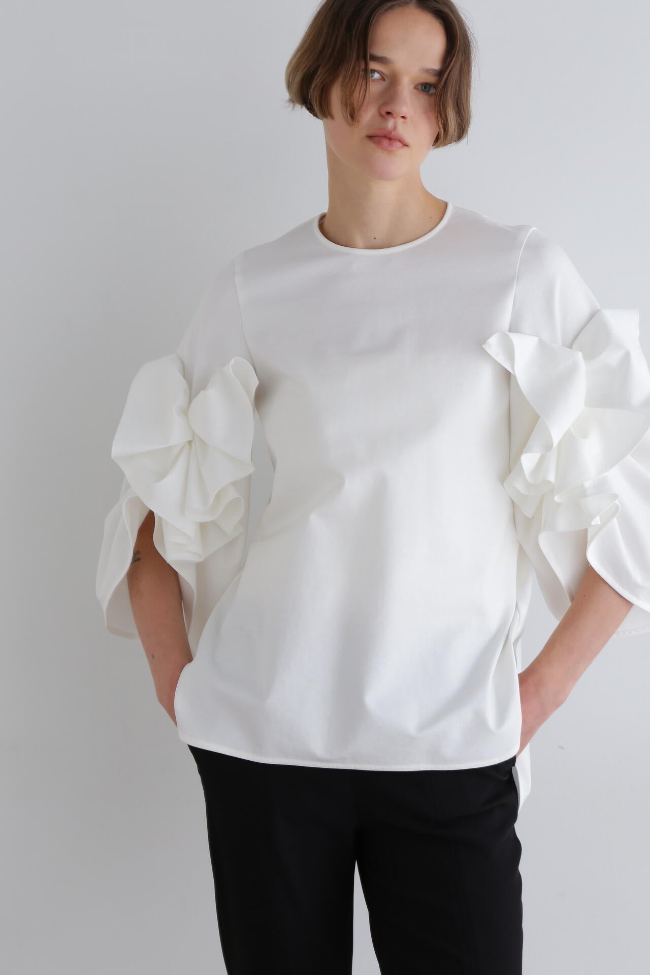 ハイストレッチポンチカットソー