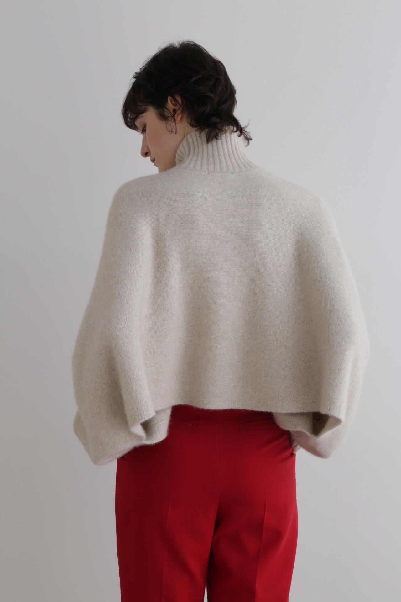 フォックス混ハイネックニット