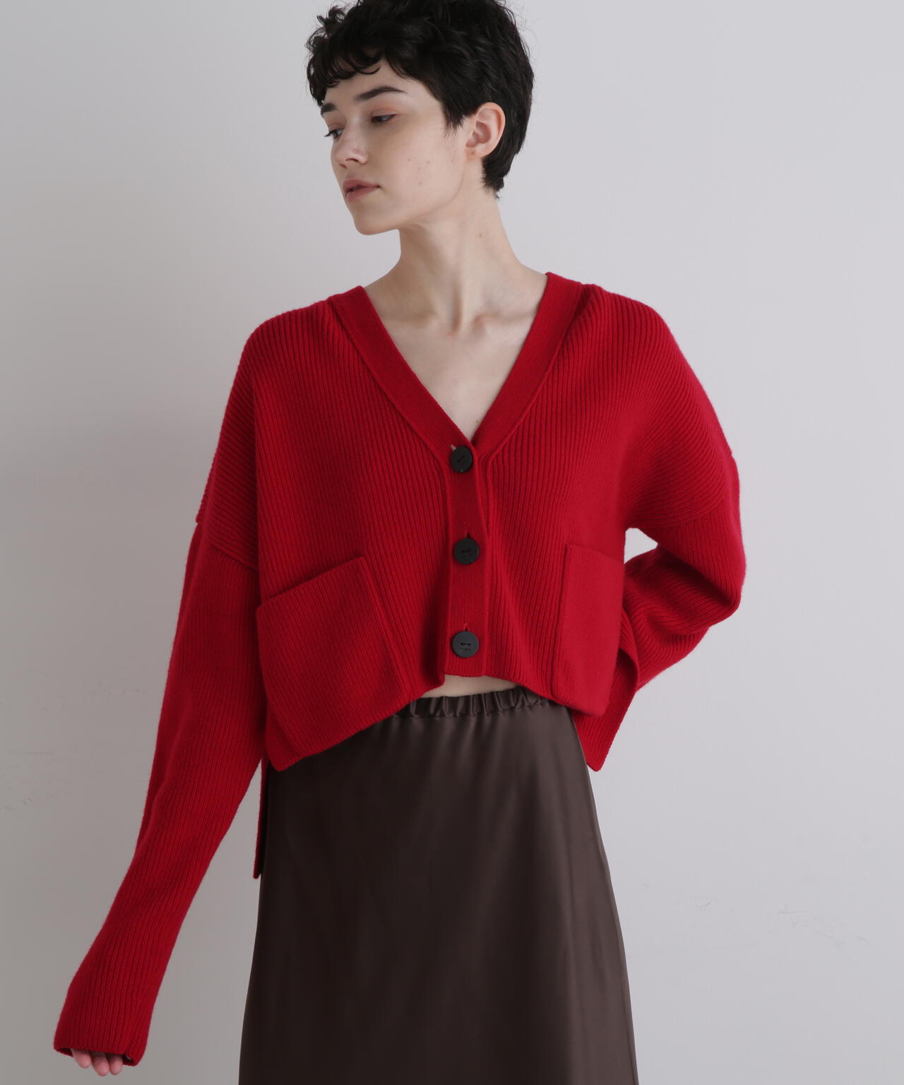ウールコンパクトカーディガン