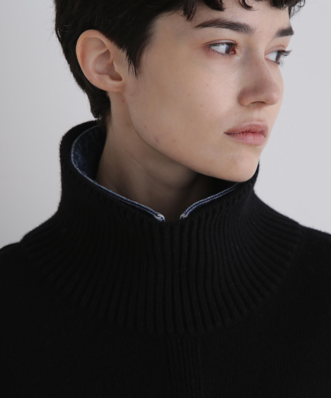 ウールミドルゲージロングジレ