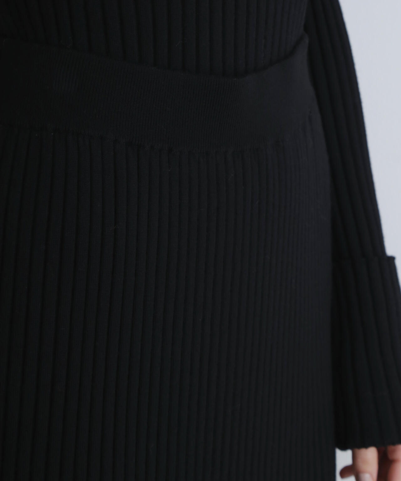 ワイドリブニットスカート