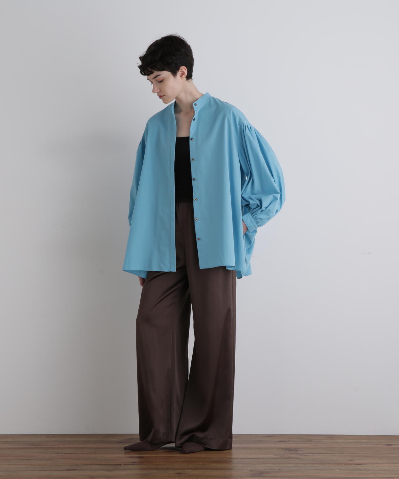 タイプライターギャザーブラウス