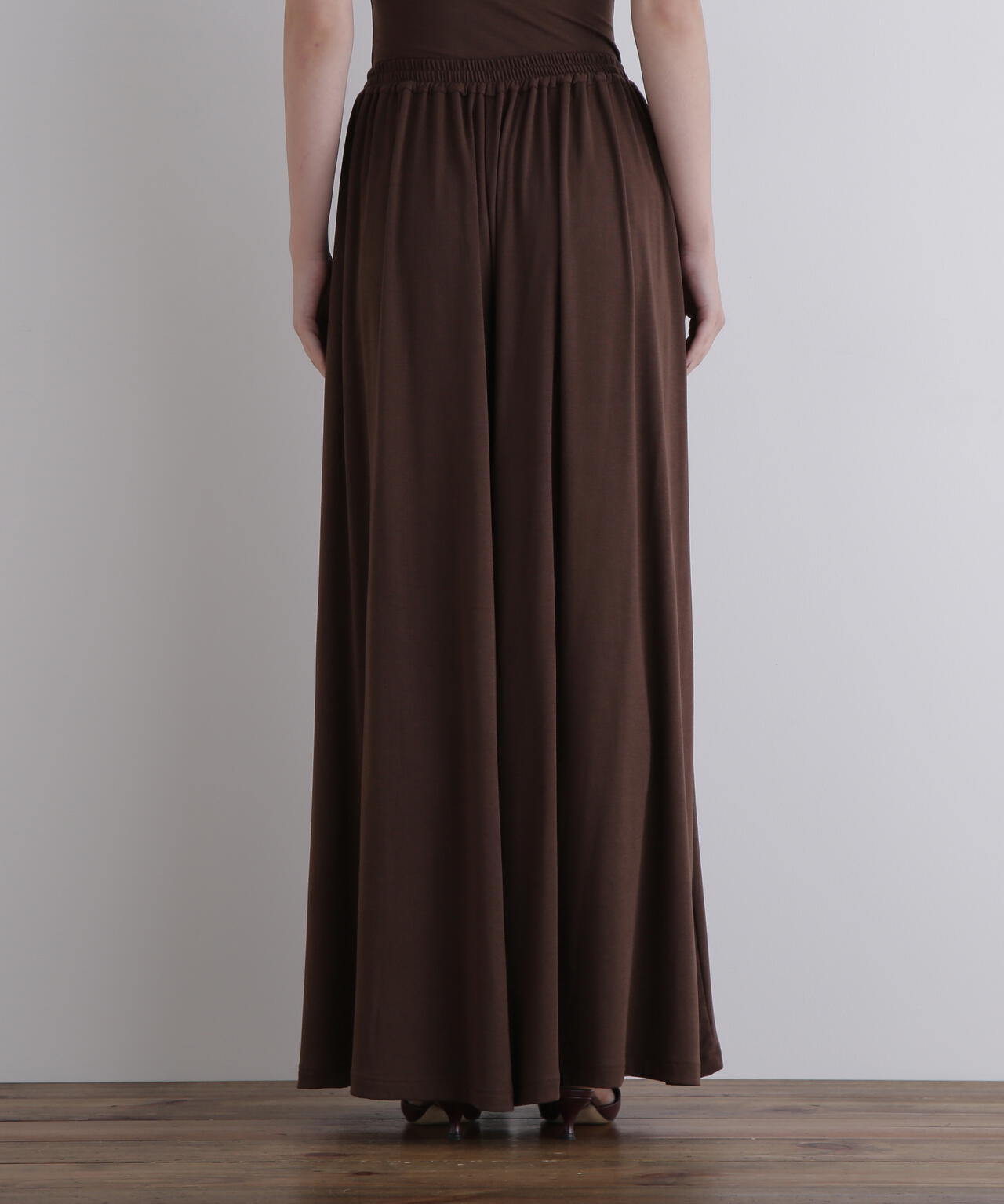 レーヨンギャザーワイドパンツ