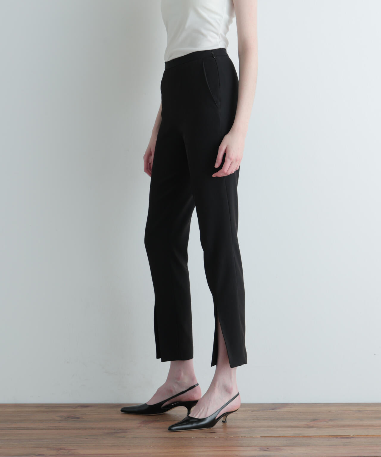 2WAYツイルフロントスリットパンツ