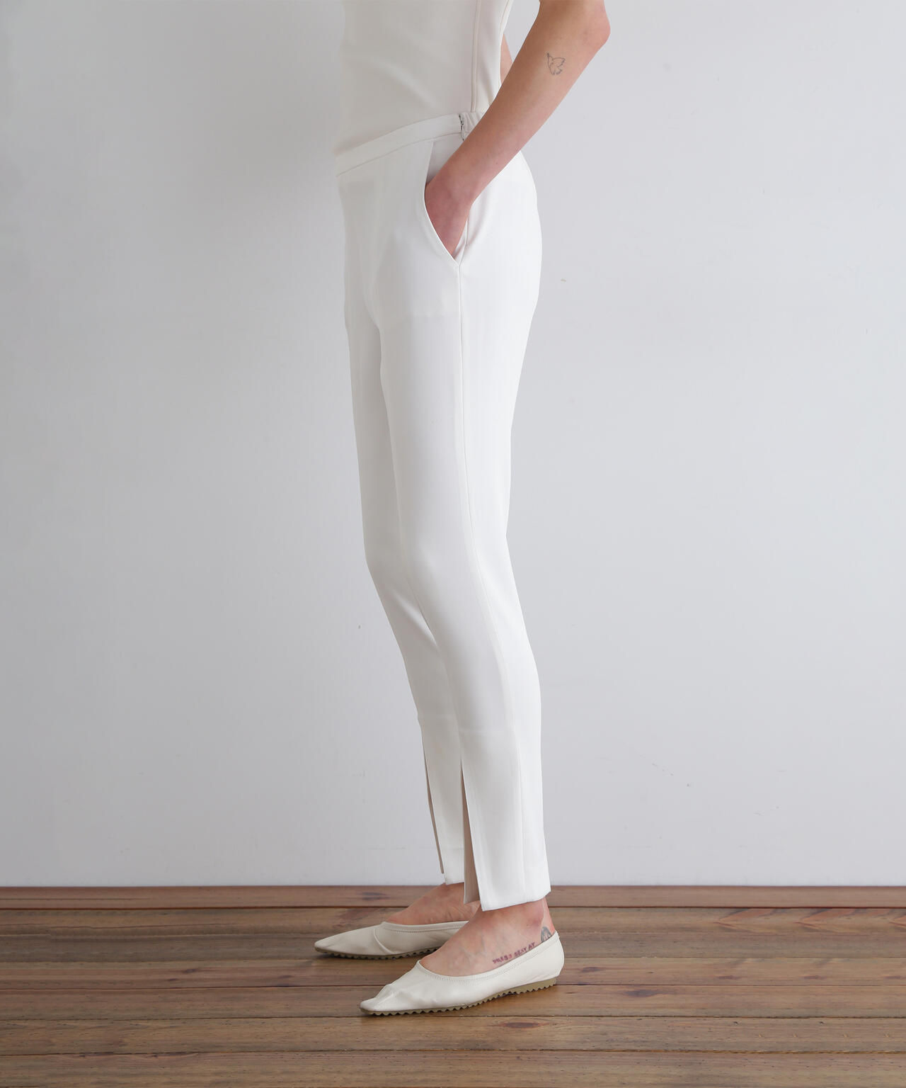 2WAYツイルフロントスリットパンツ