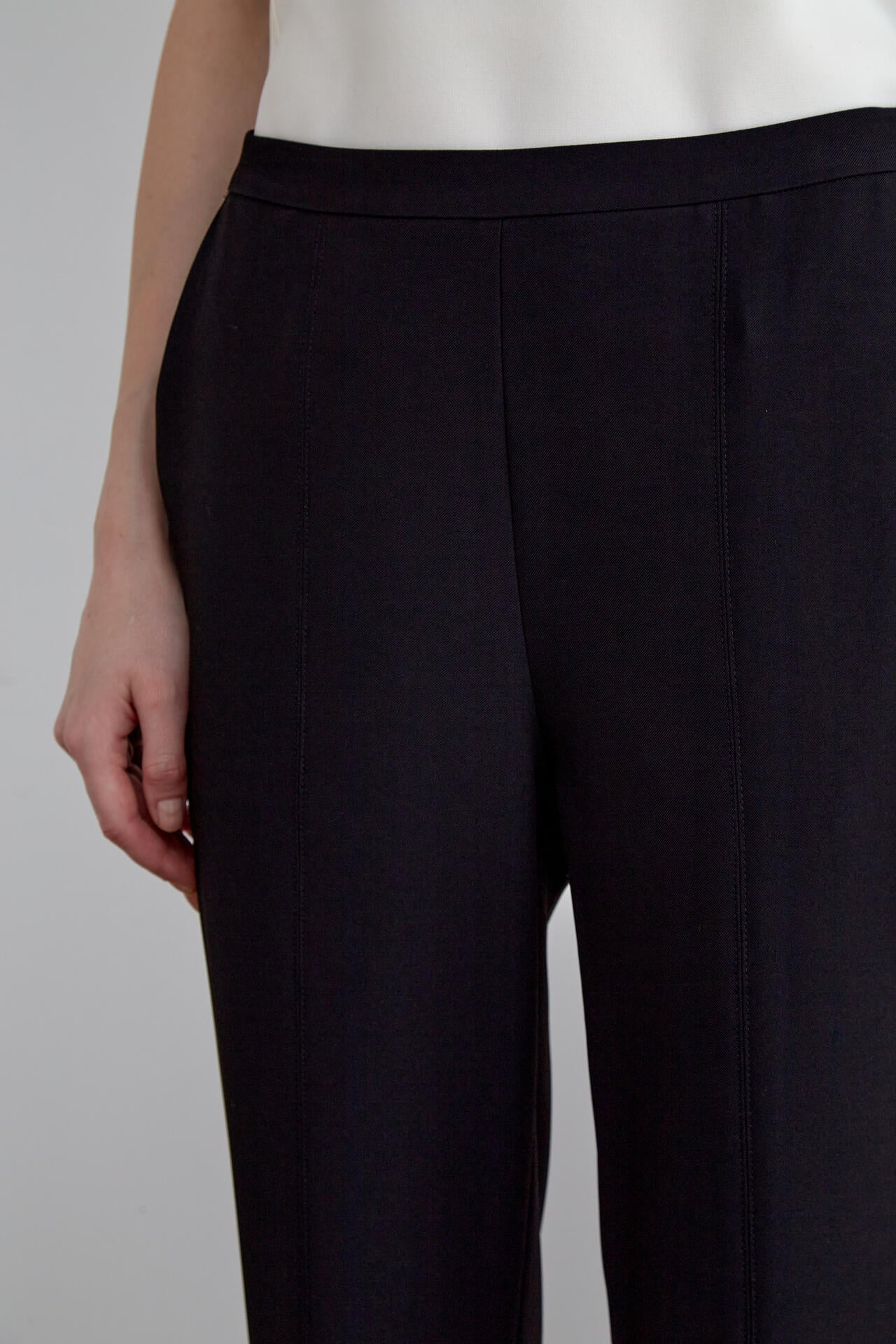 【EC限定】2WAYツイルフロントスリットパンツ(+5cm丈)