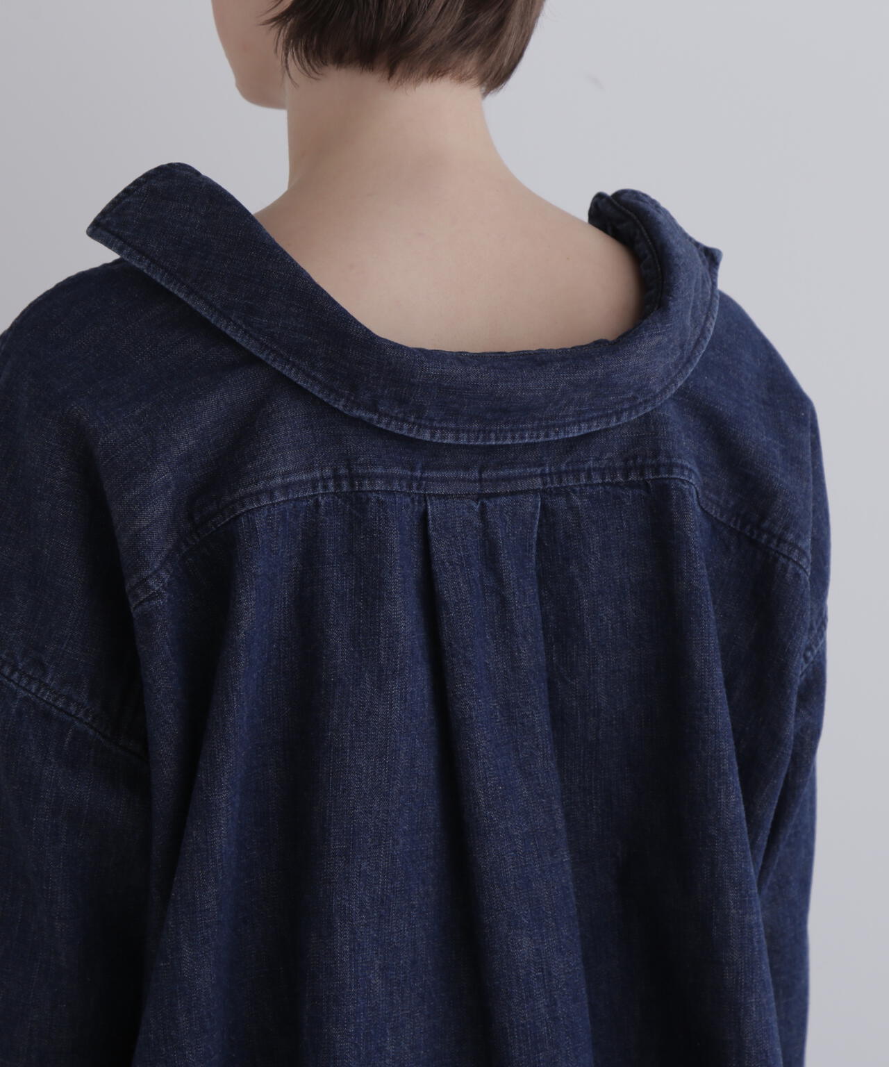 オーバーサイズデニムブラウス