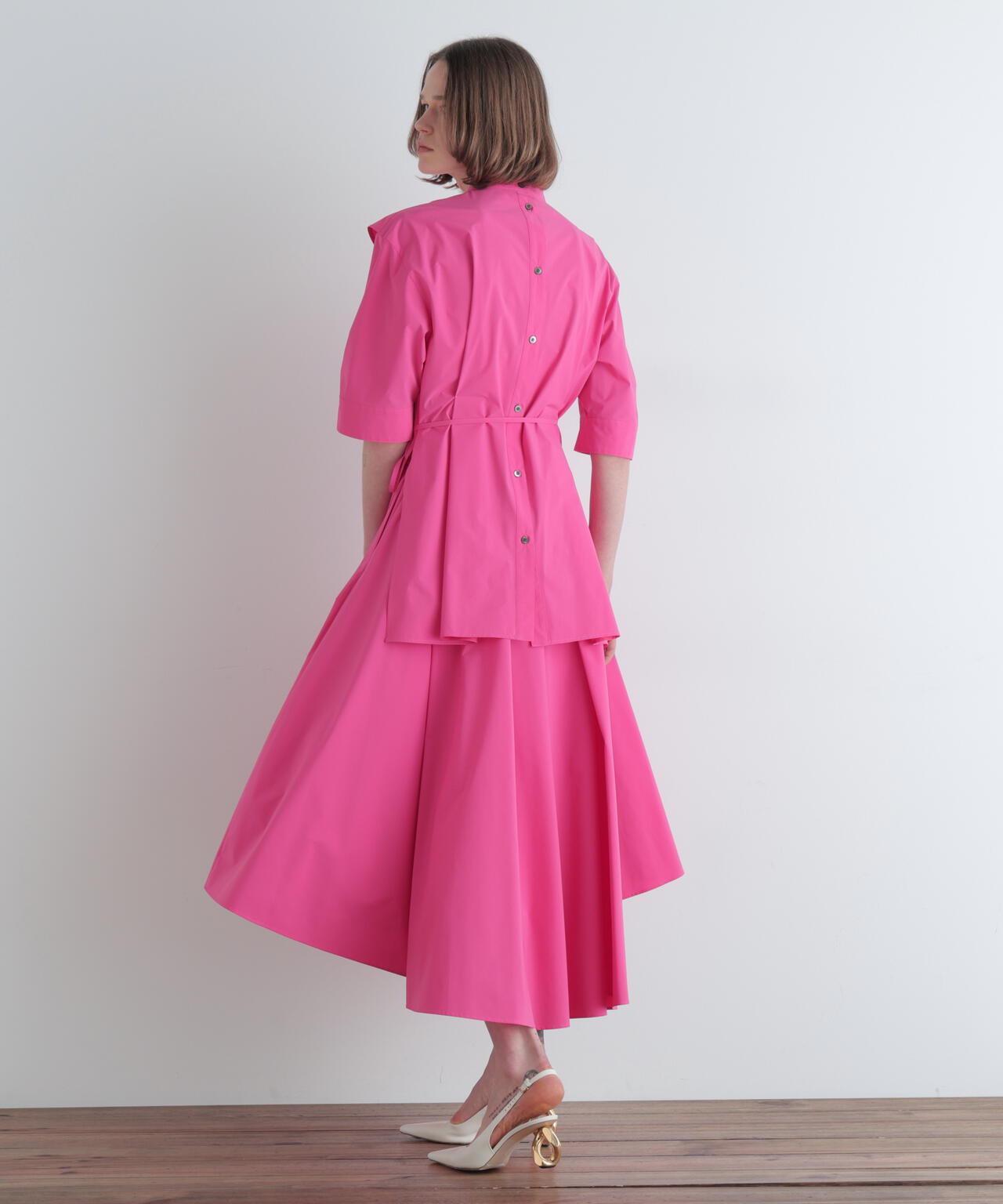 SOLOTEXブロードラッフルブラウス