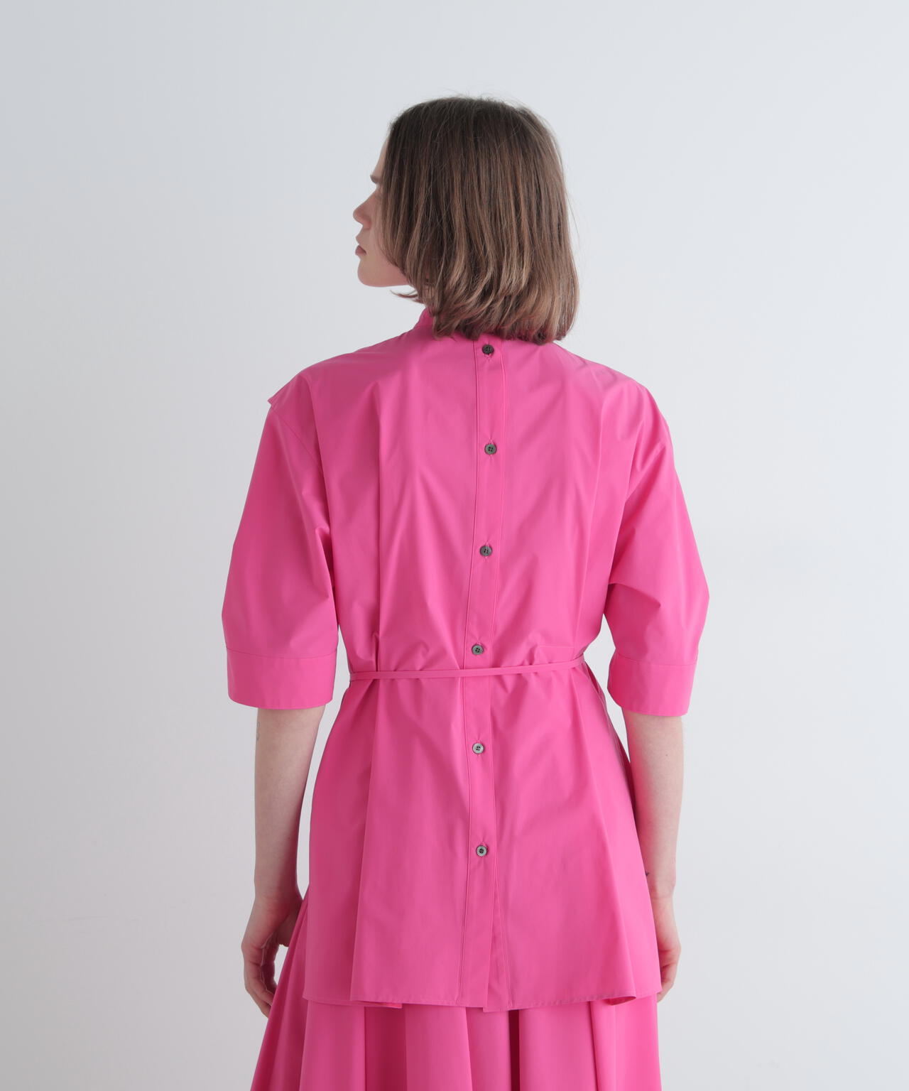 SOLOTEXブロードラッフルブラウス