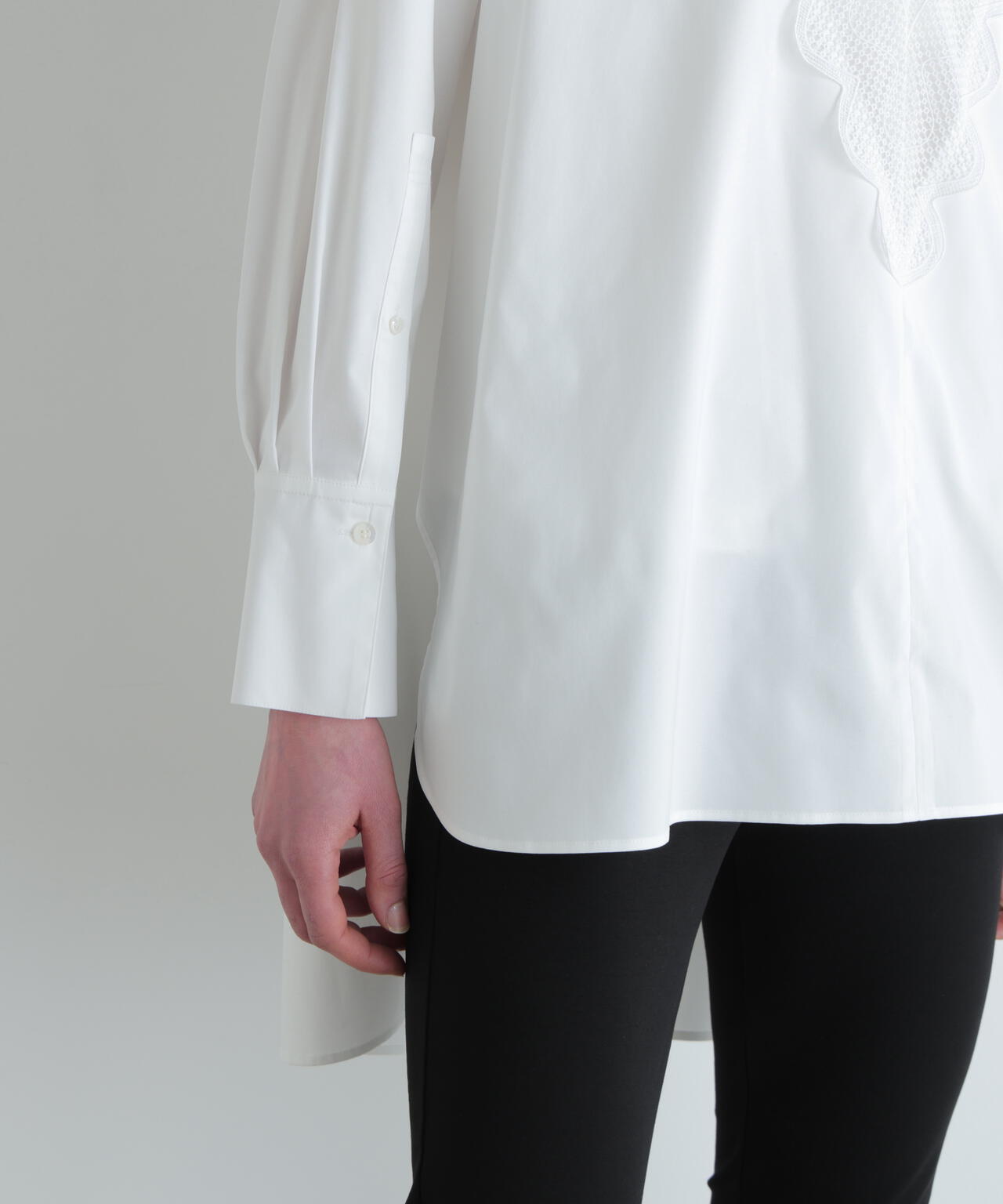 レース切り替えブラウス