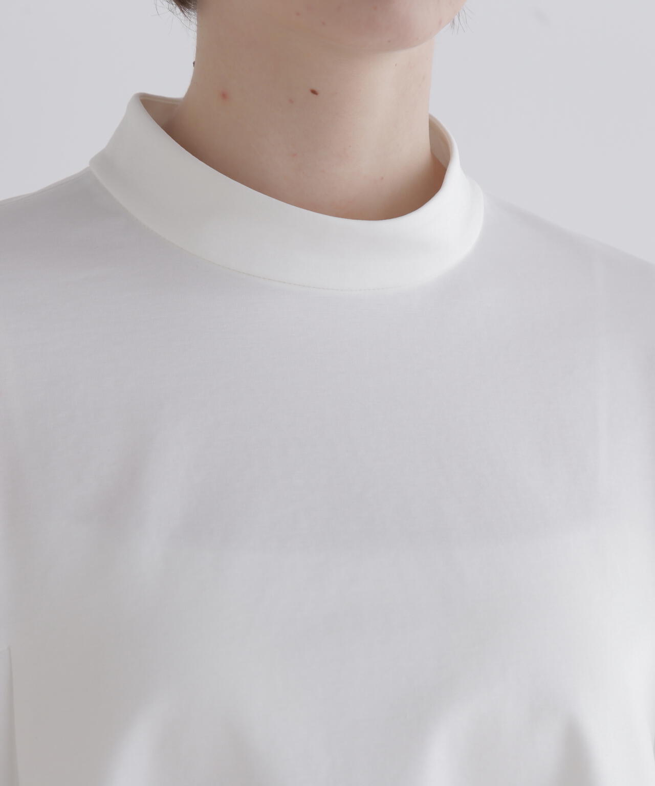 ハイストレッチポンチスタンドカラーブラウス