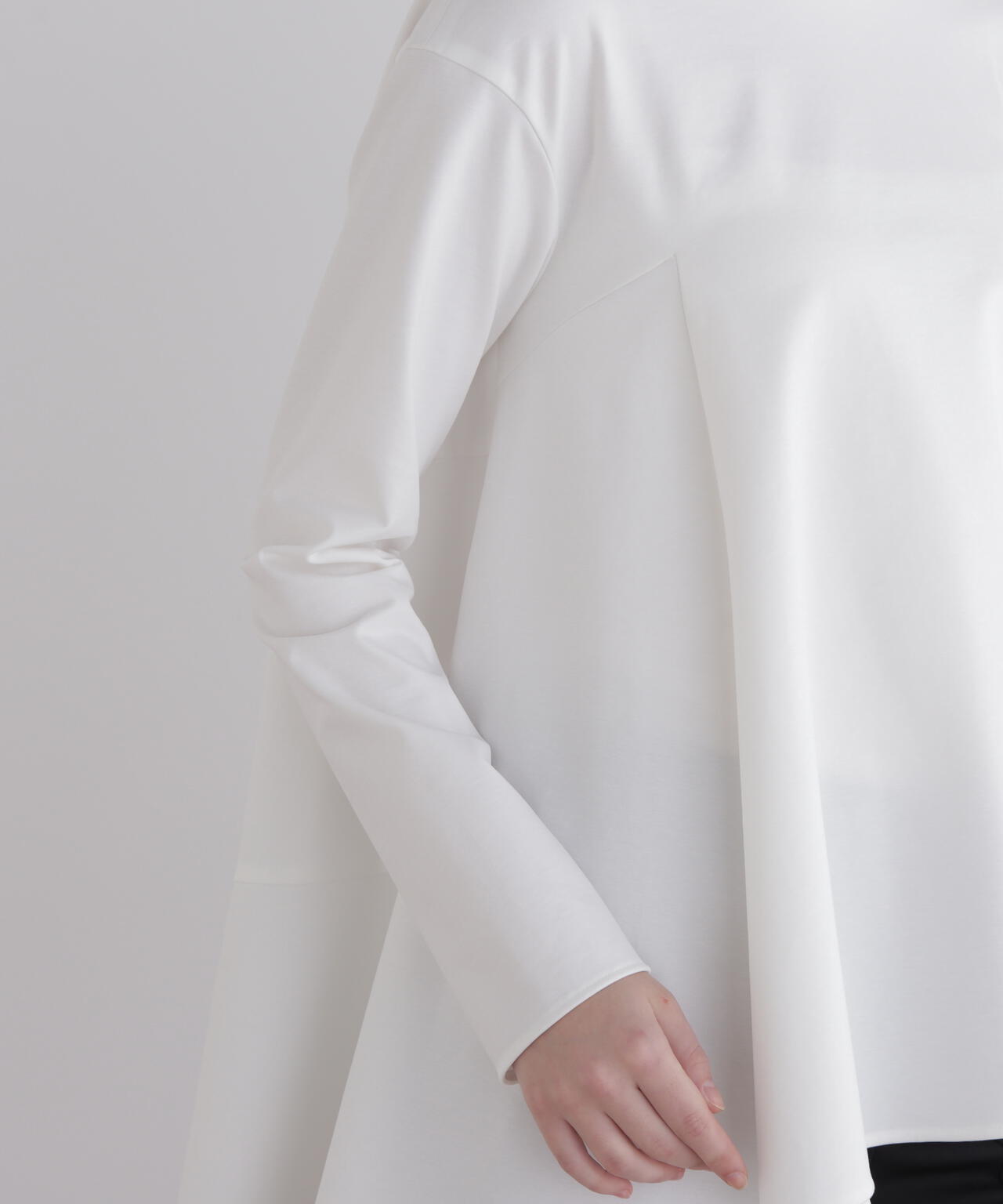 ハイストレッチポンチスタンドカラーブラウス