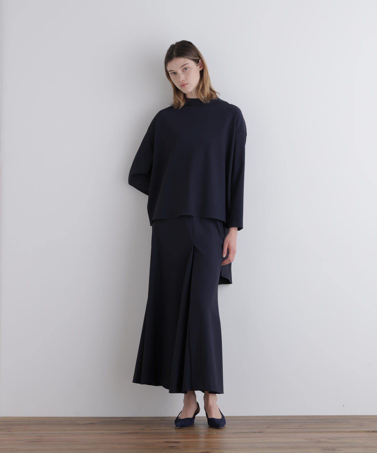 2WAYツイルロングスリーブブラウス