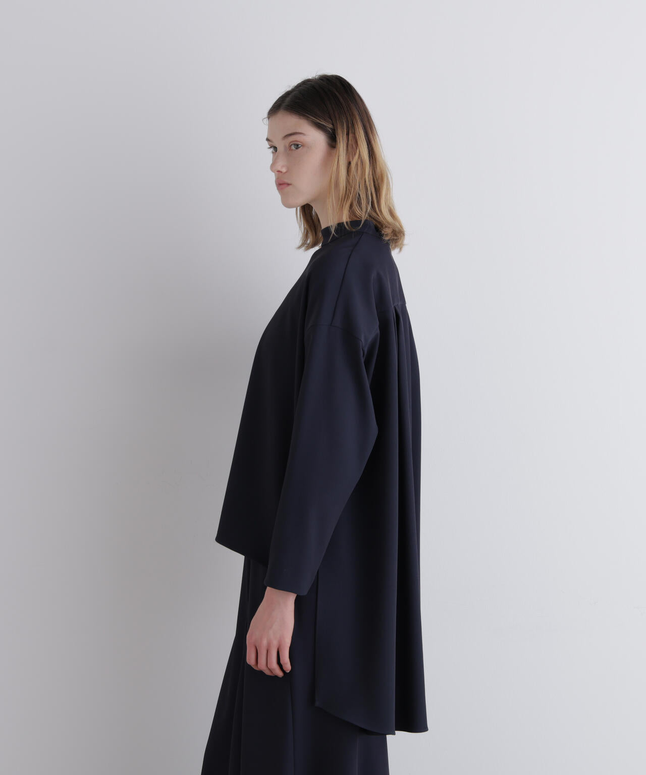 2WAYツイルロングスリーブブラウス