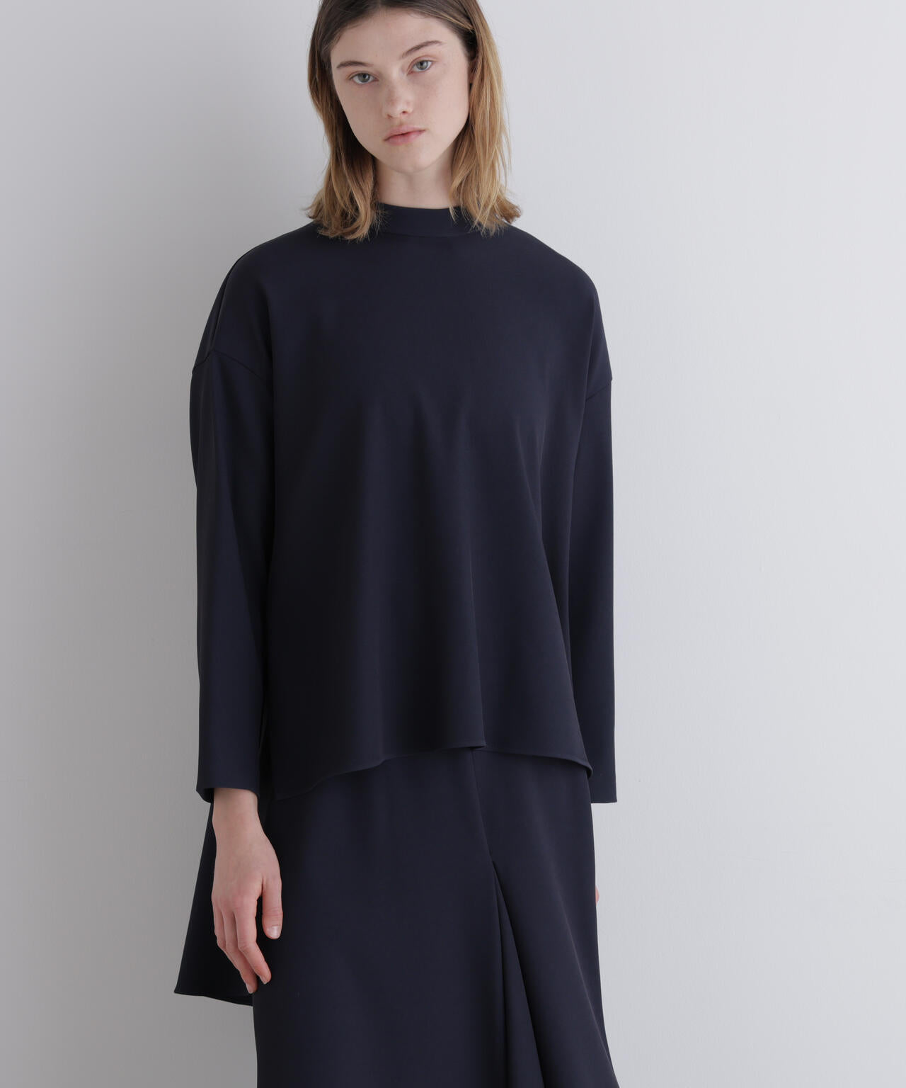 2WAYツイルロングスリーブブラウス