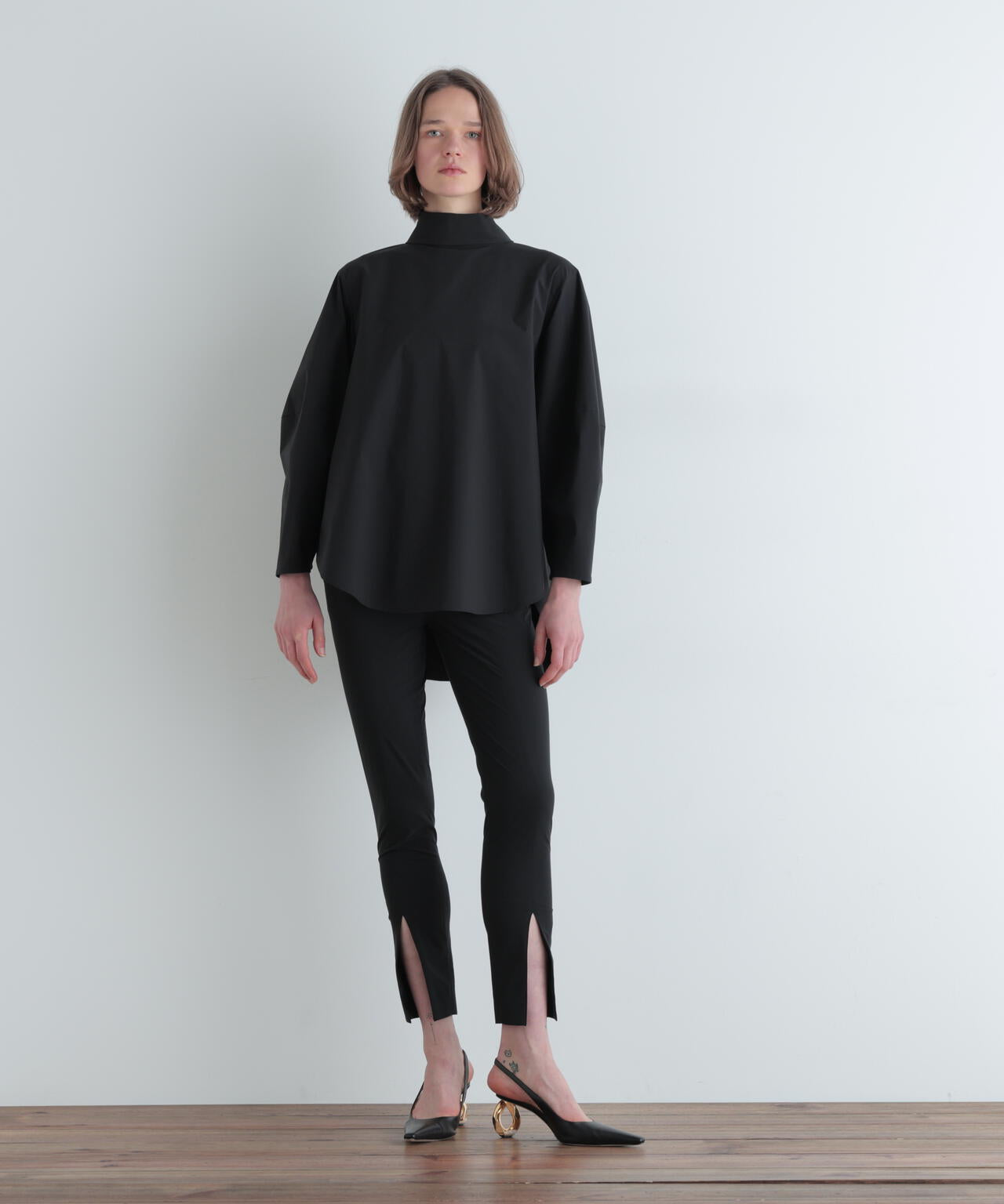 SOLOTEXブロードボウタイブラウス