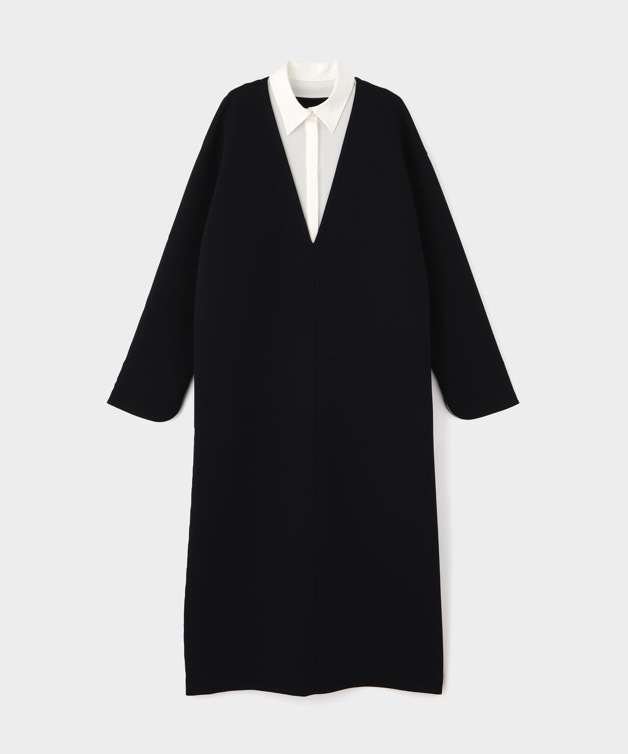 ジャージー襟付きワンピース