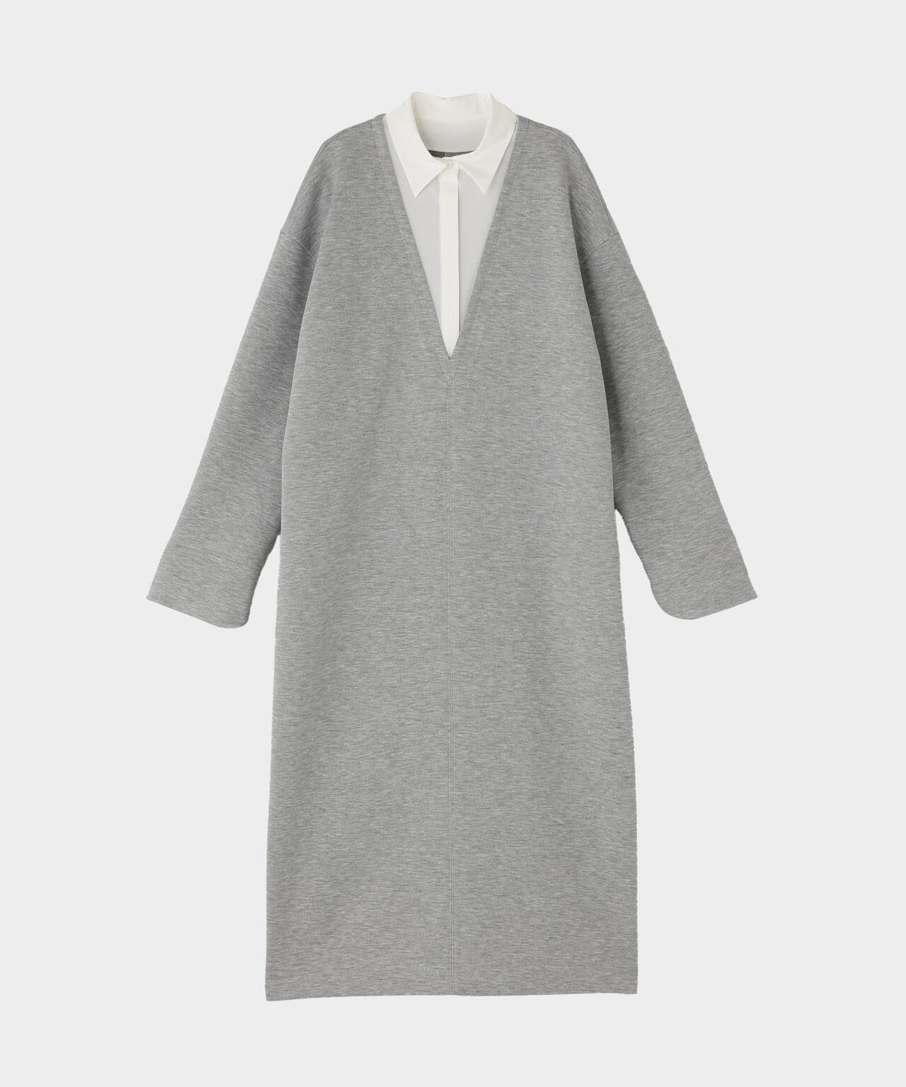 ジャージー襟付きワンピース