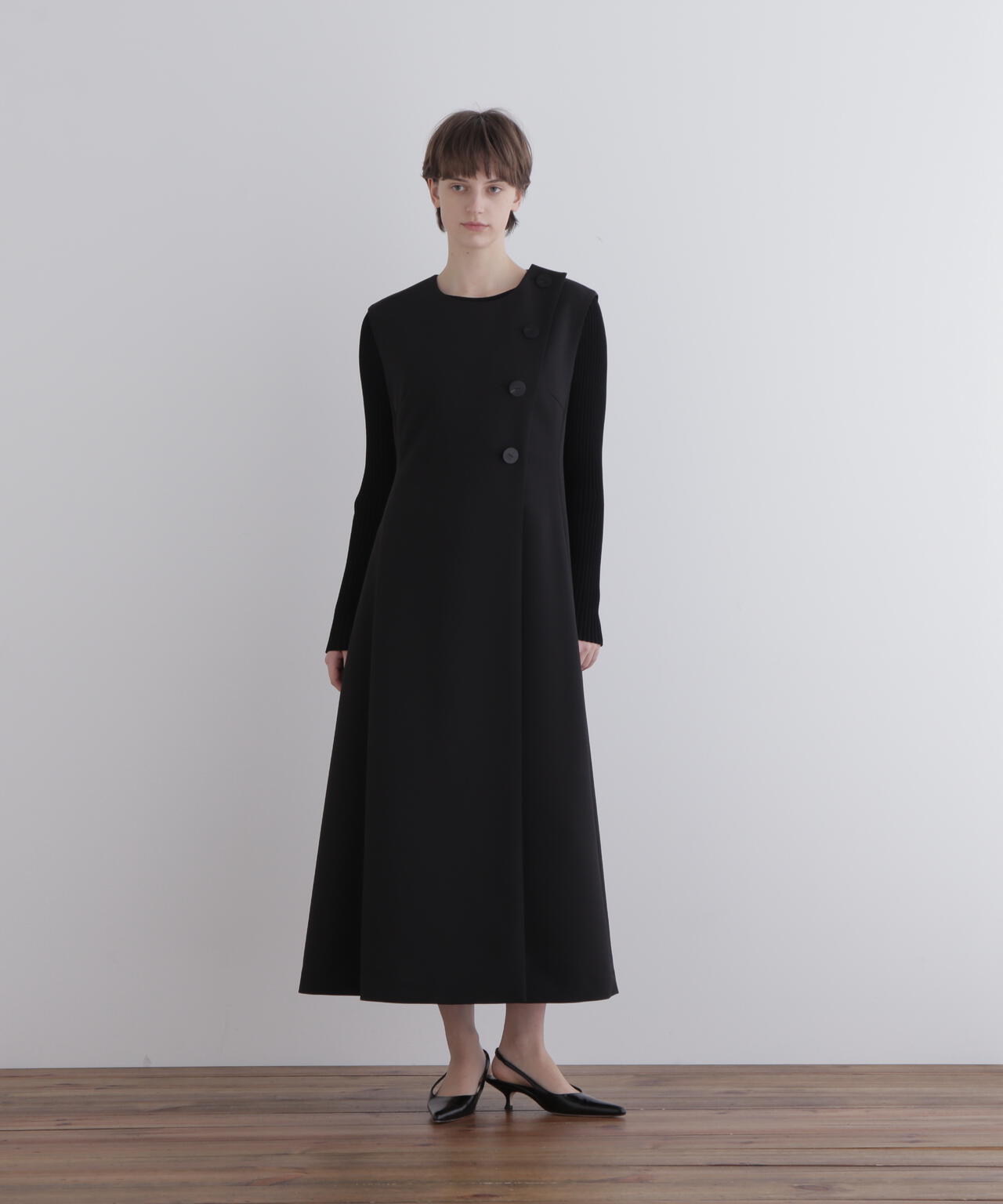 ジレロングワンピース