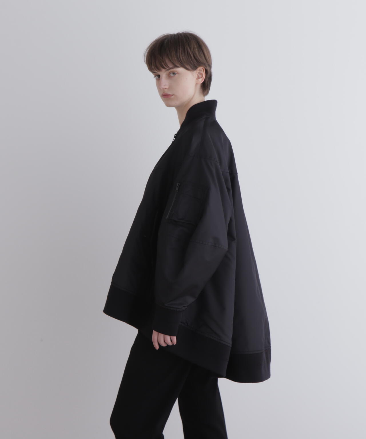 中綿リブキルティングジャケット