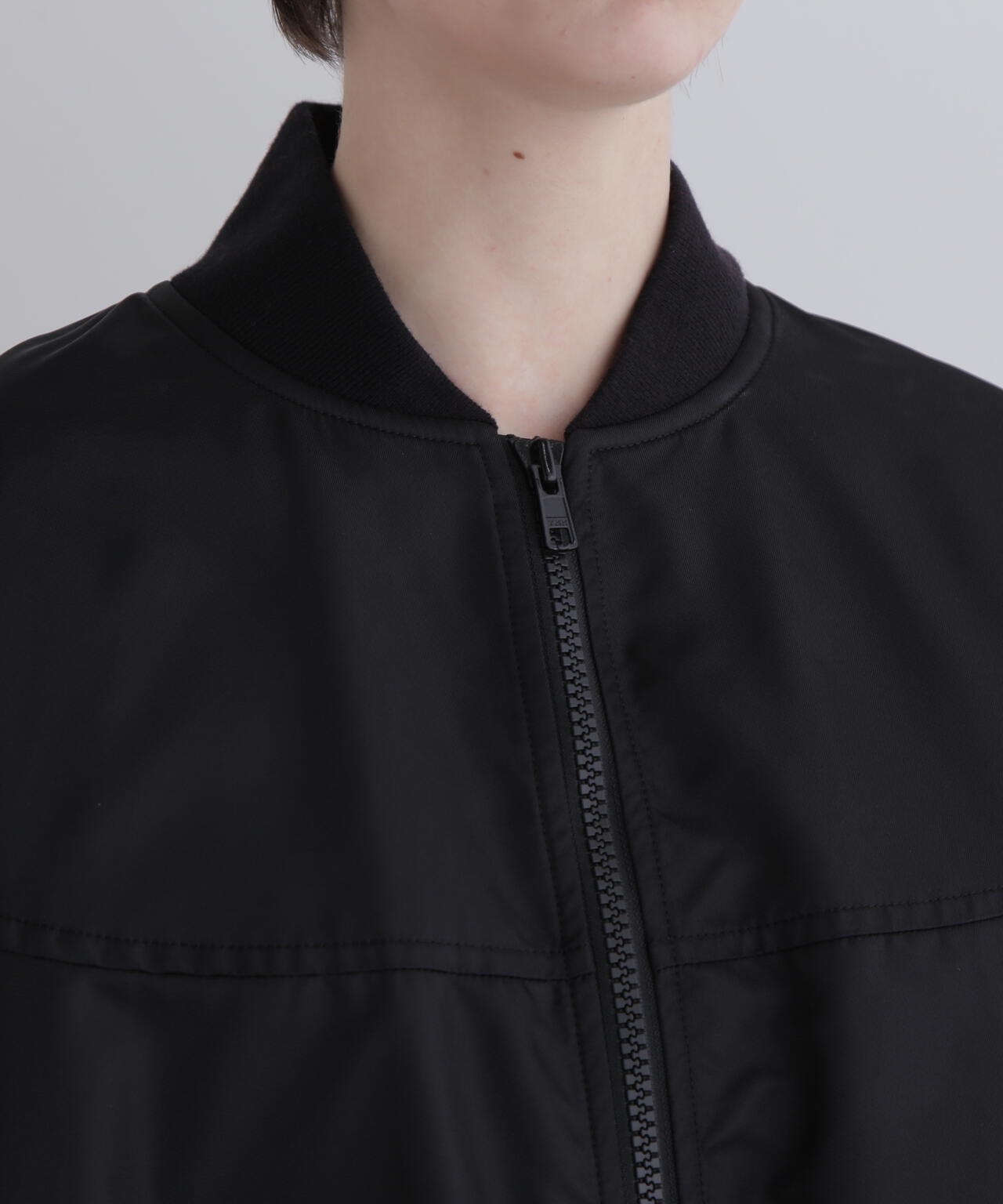 中綿リブキルティングジャケット