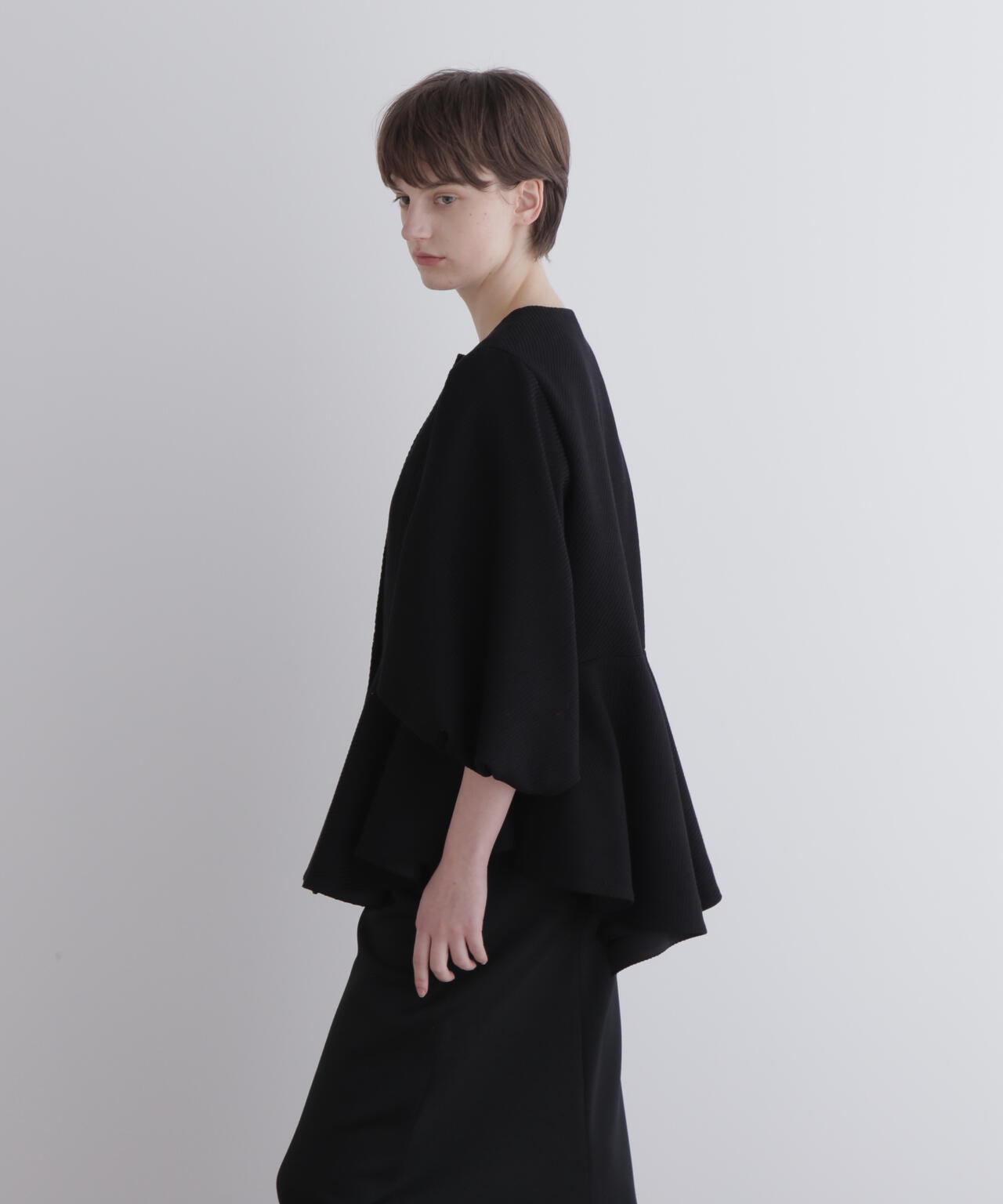 ツイードボリュームスリーブジャケット